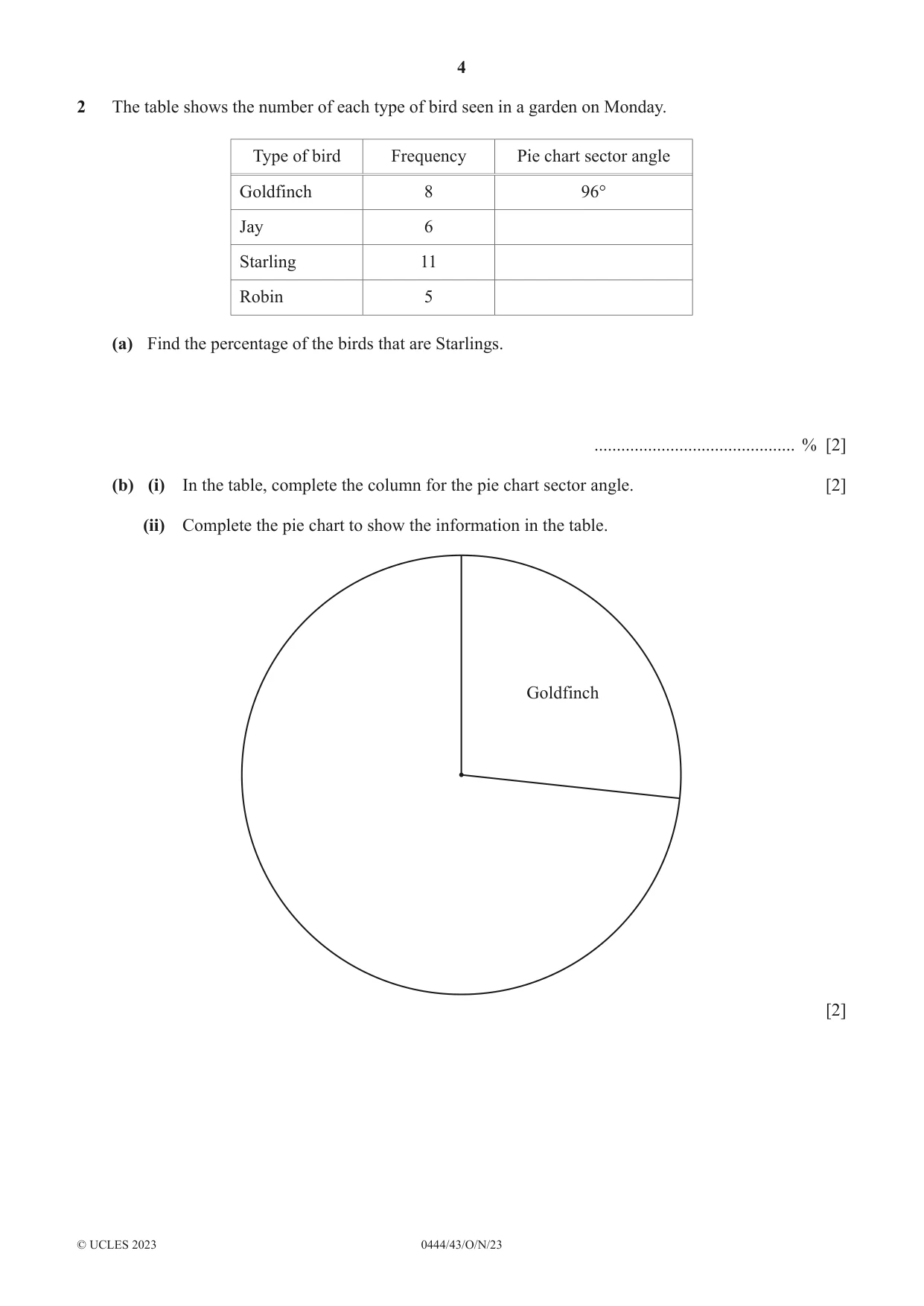 Cambridge IGCSE Mathematics (US) 0444 2023 Oct/Nov Paper 4 · Variant 3 question paper, page 4 of 20