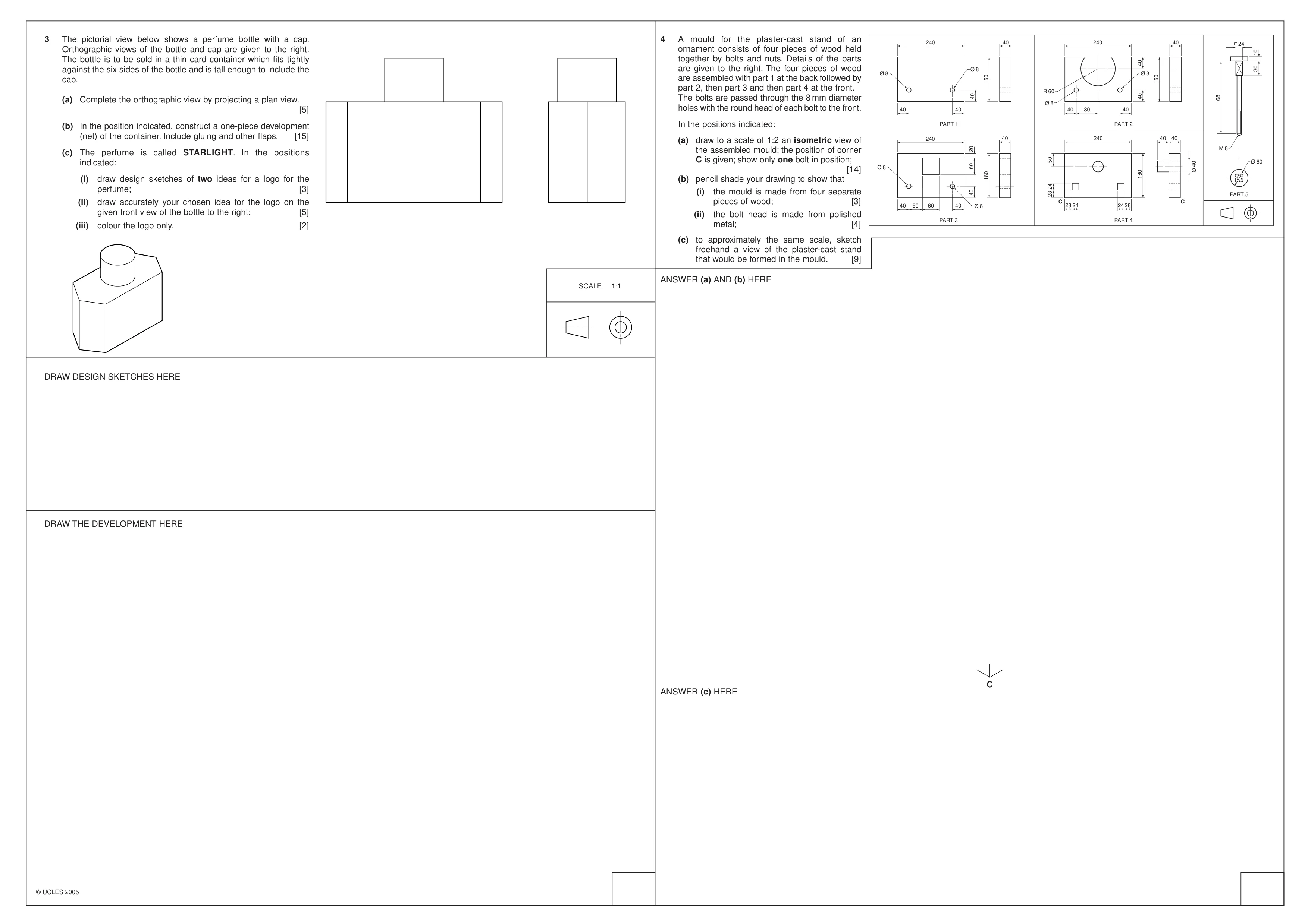Cambridge IGCSE Design and Technology 0445 2005 May/June Paper 2 · Variant 1 question paper, page 2 of 2