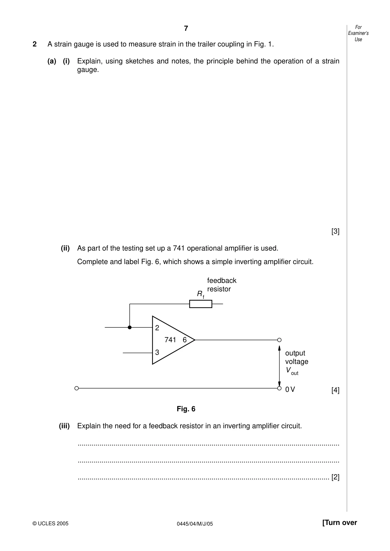Cambridge IGCSE Design and Technology 0445 2005 May/June Paper 4 · Variant 1 question paper, page 7 of 20