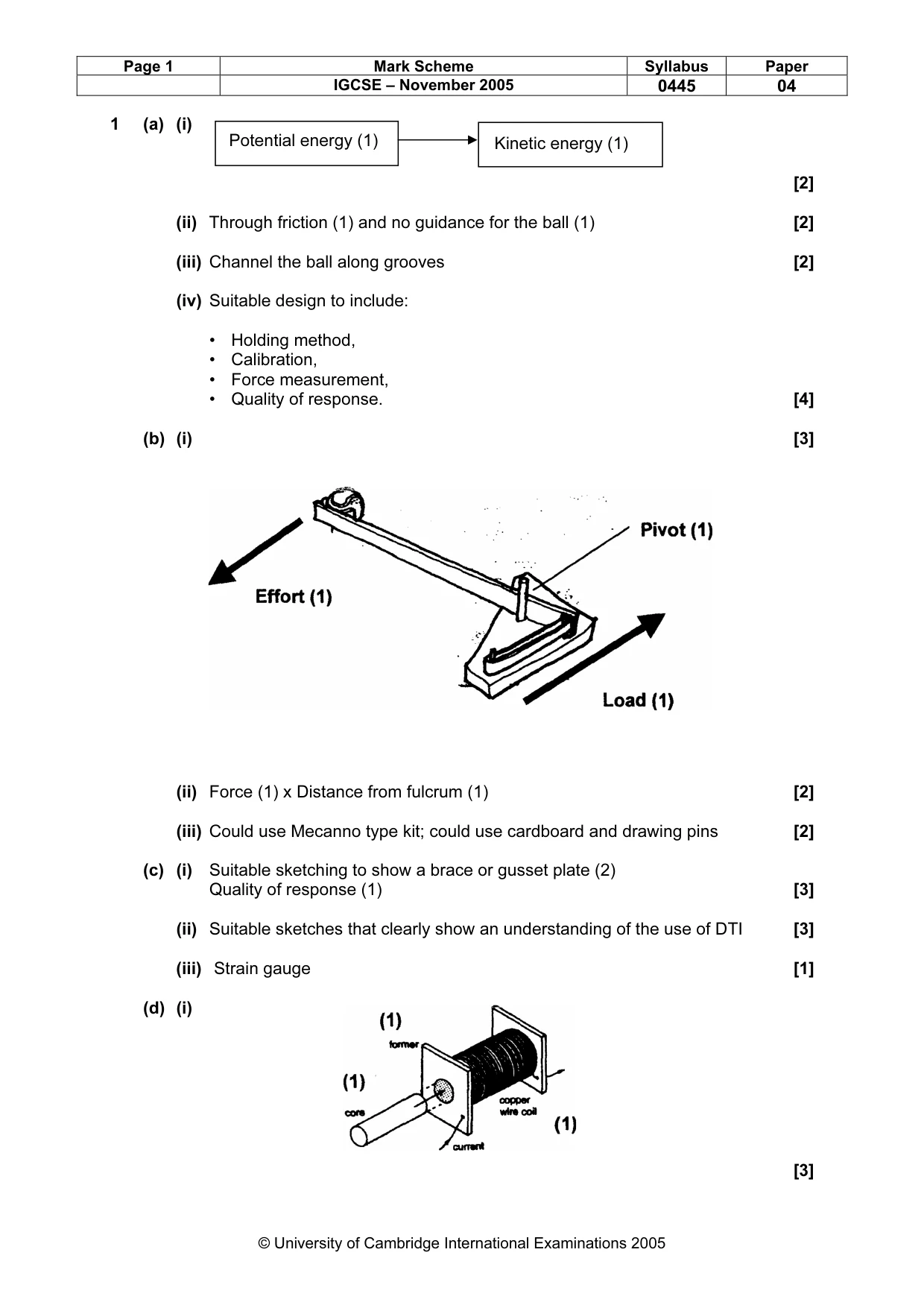 Mark scheme, page 2 of 6