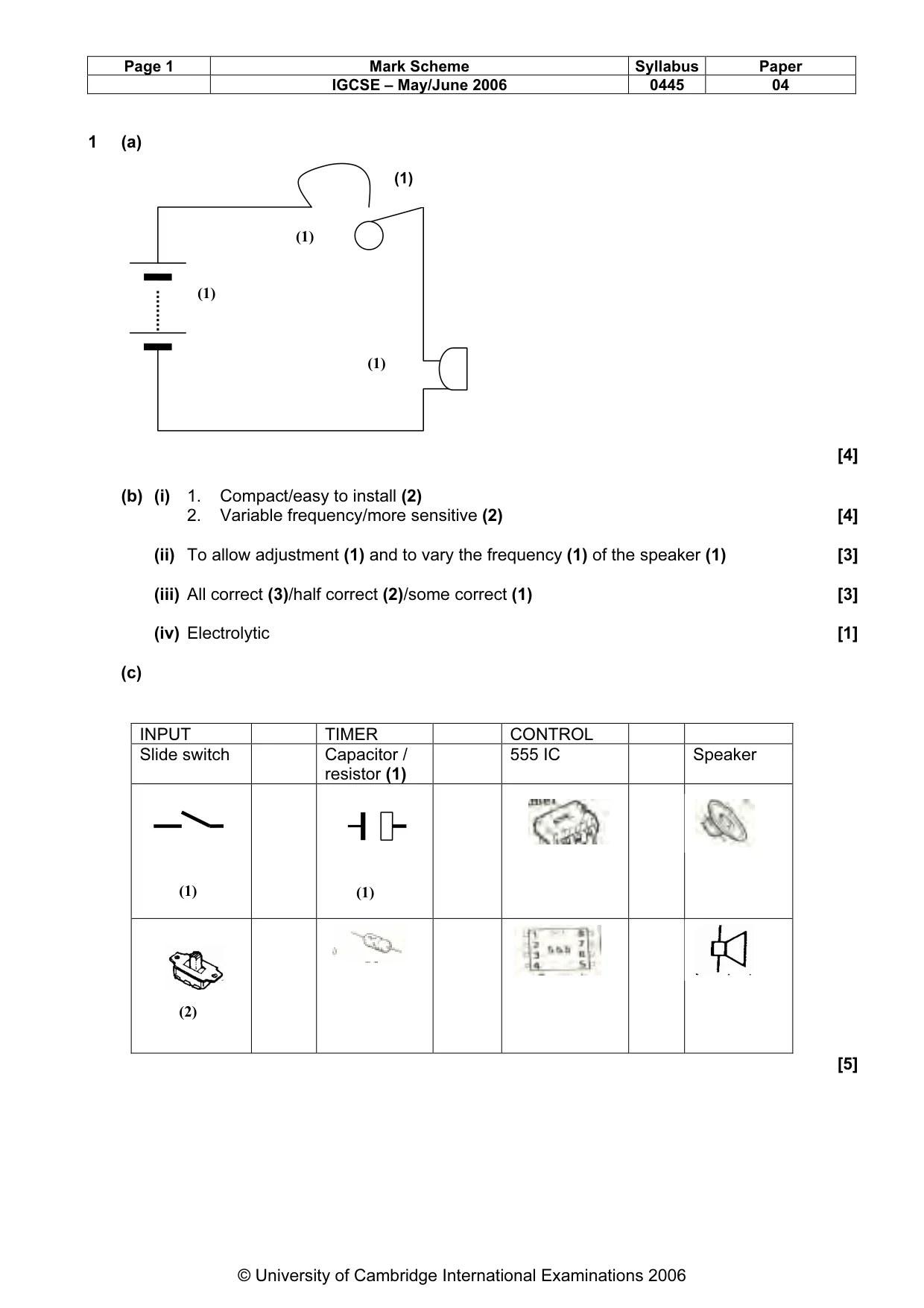 Mark scheme, page 2 of 7
