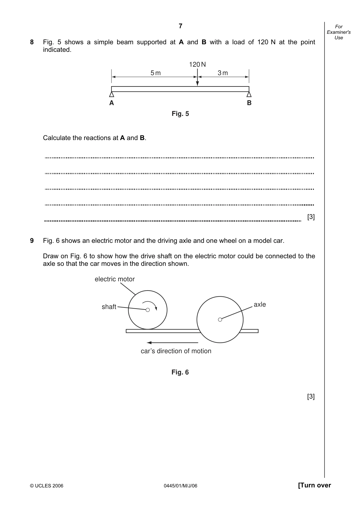 Cambridge IGCSE Design and Technology 0445 2006 May/June Paper 1 · Variant 1 question paper, page 7 of 12