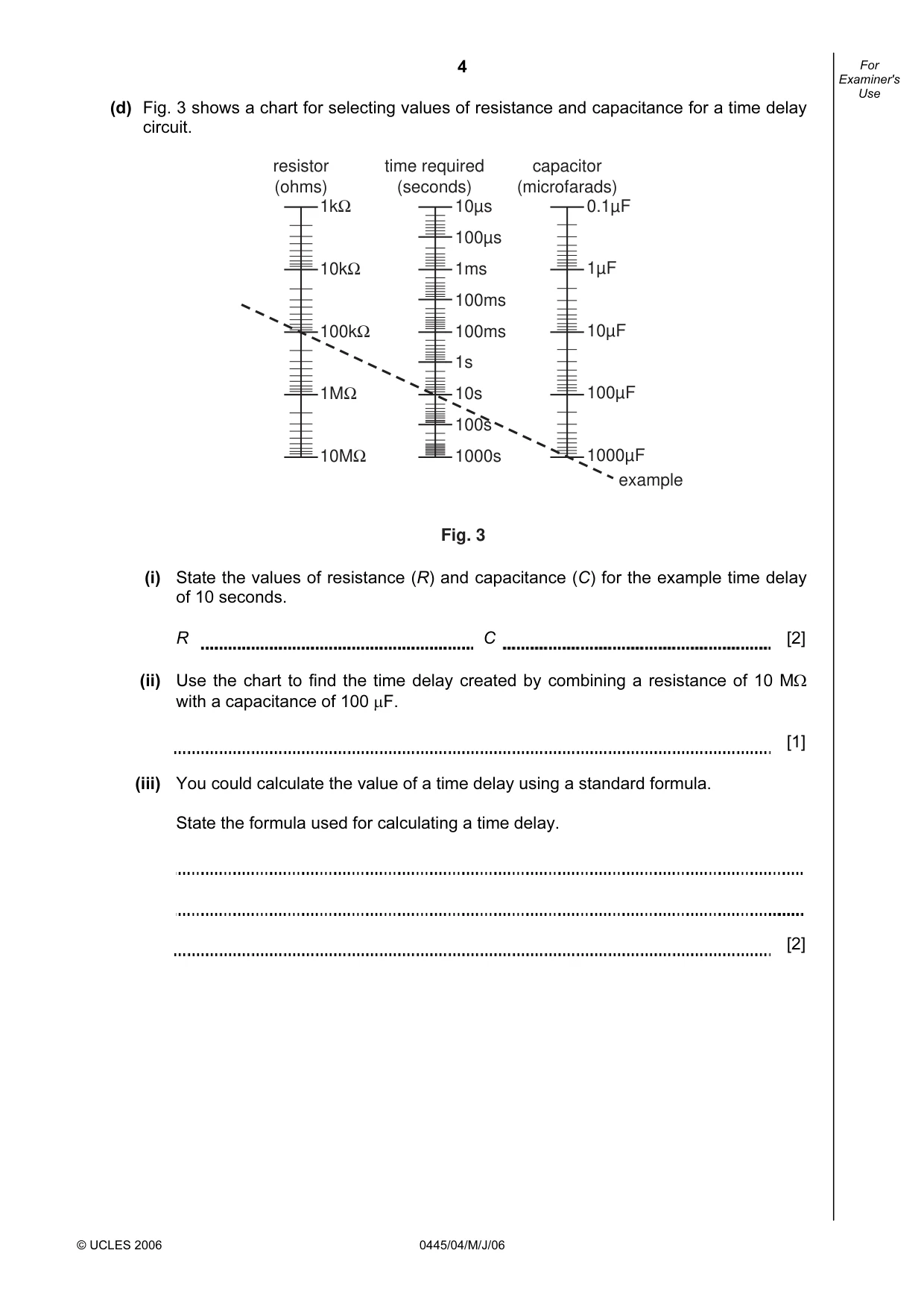 Cambridge IGCSE Design and Technology 0445 2006 May/June Paper 4 · Variant 1 question paper, page 4 of 16