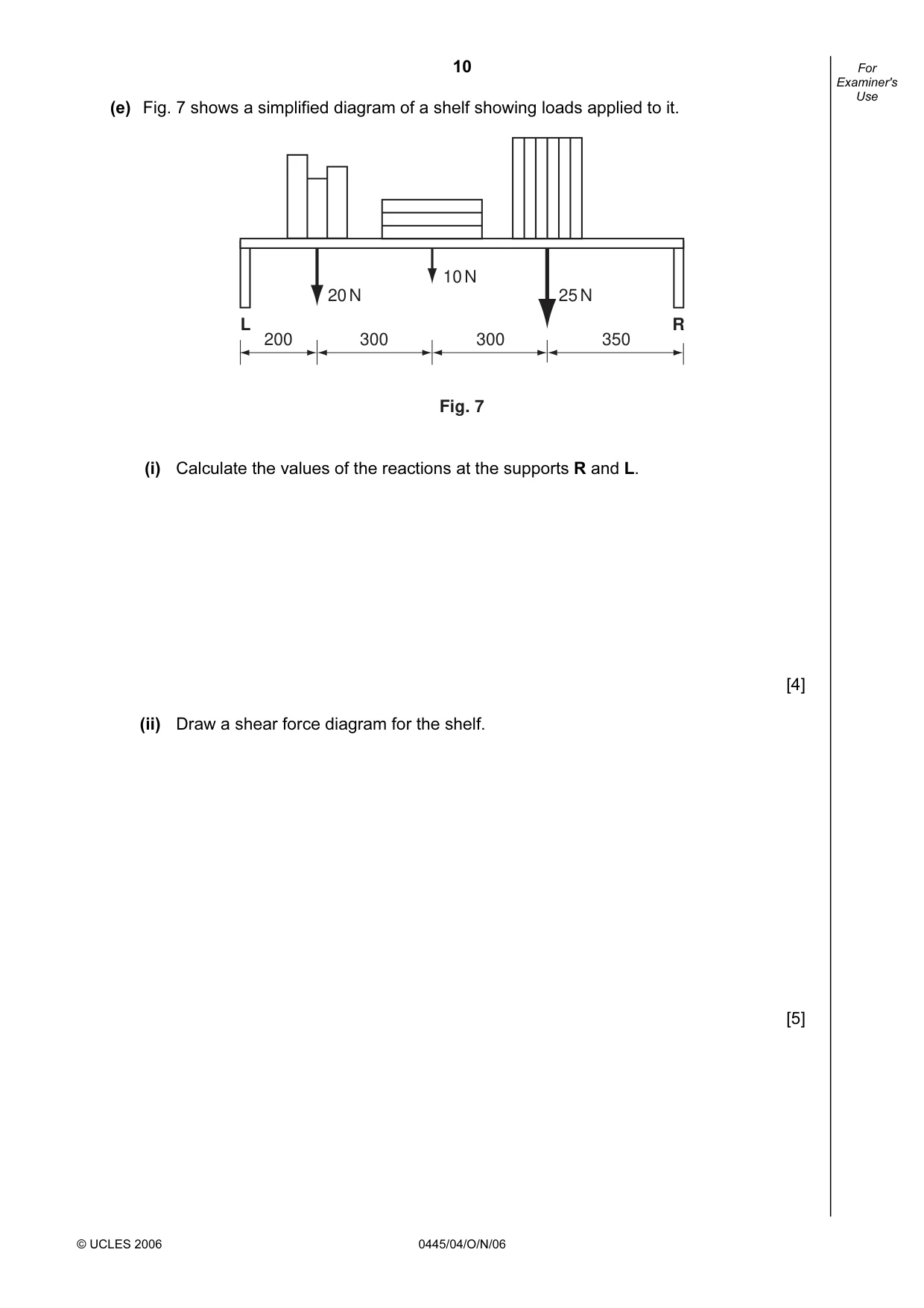 Cambridge IGCSE Design and Technology 0445 2006 Oct/Nov Paper 4 · Variant 1 question paper, page 10 of 20