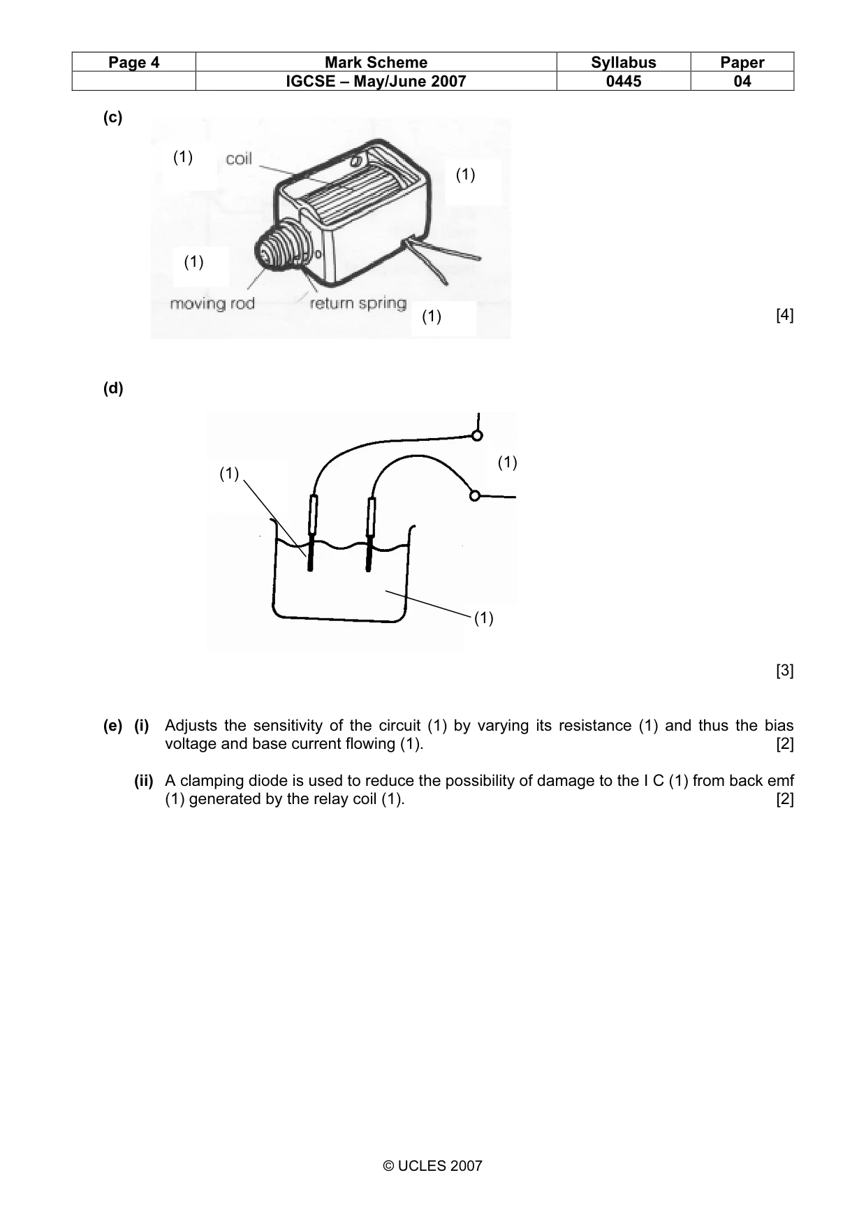 Mark scheme, page 4 of 7