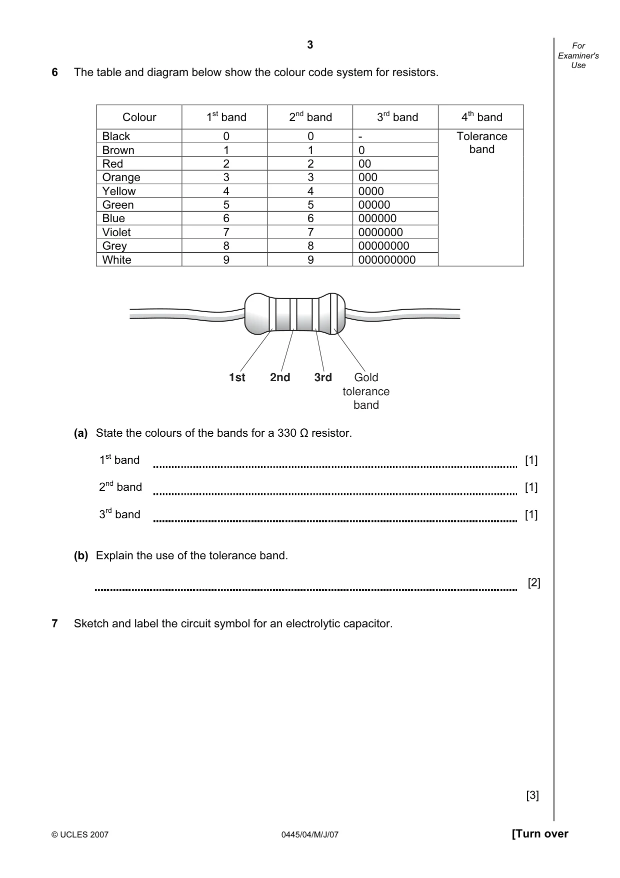 Cambridge IGCSE Design and Technology 0445 2007 May/June Paper 4 · Variant 1 question paper, page 3 of 20