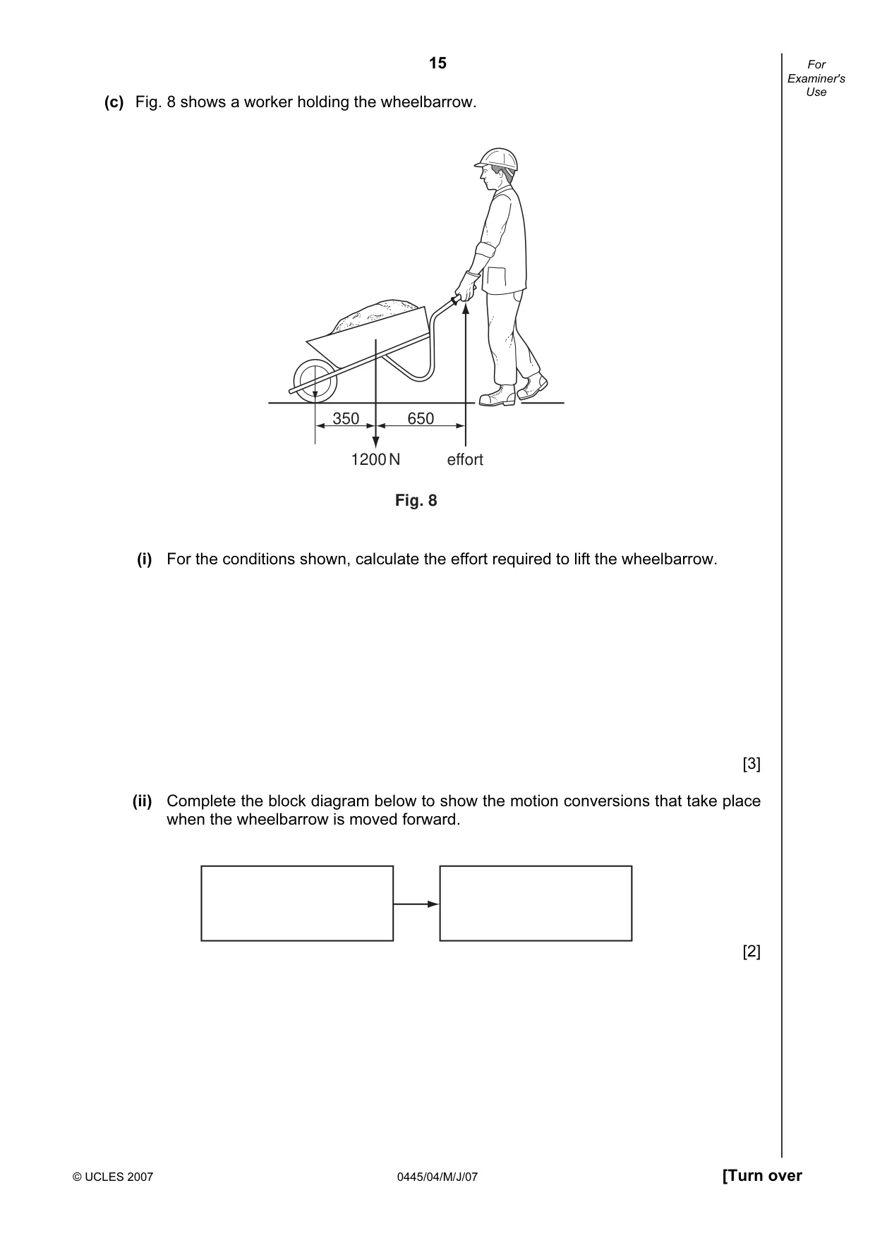 Cambridge IGCSE Design and Technology 0445 2007 May/June Paper 4 · Variant 1 question paper, page 15 of 20
