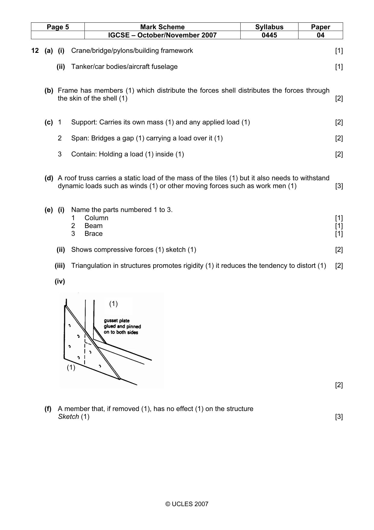 Mark scheme, page 5 of 6