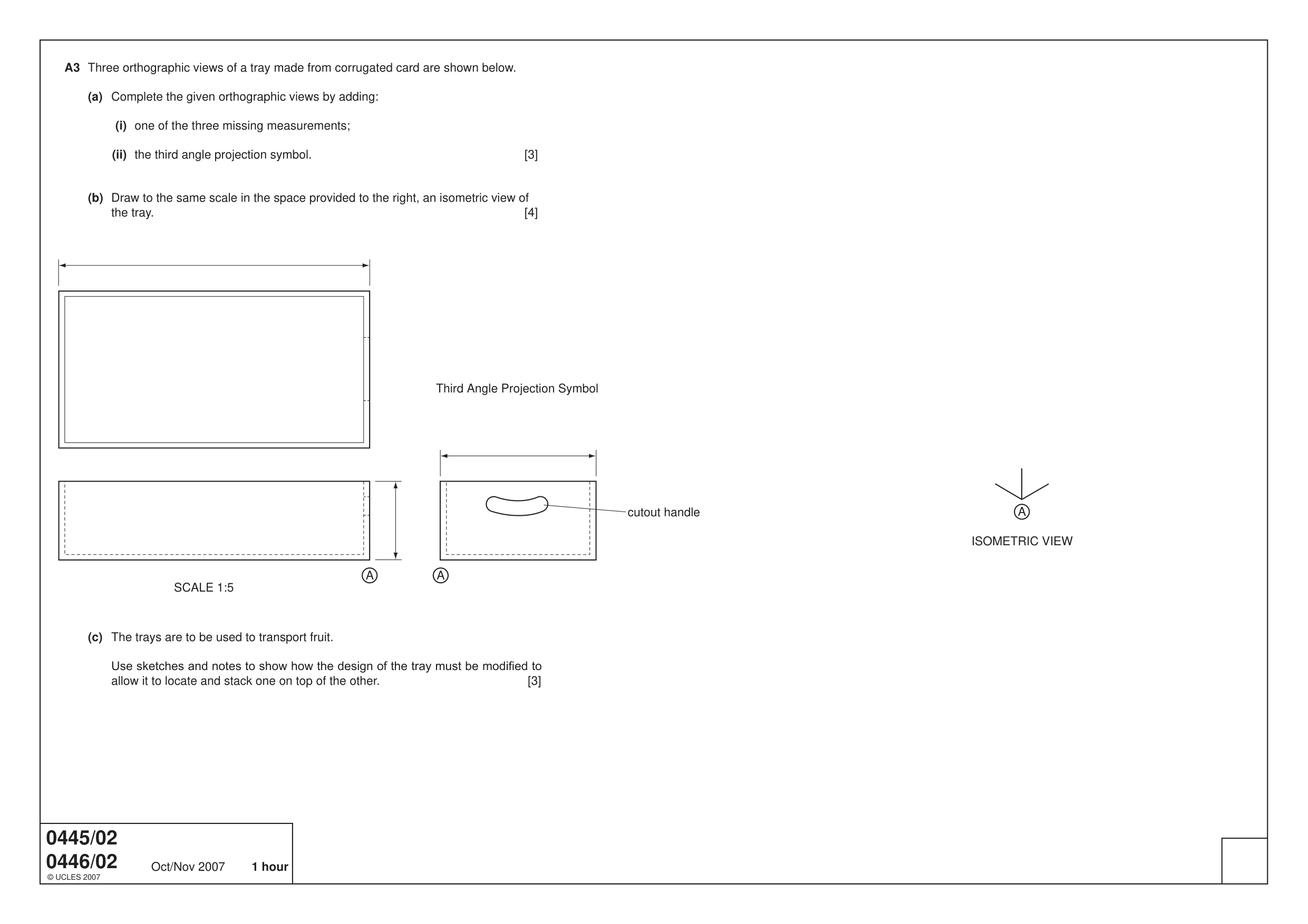 Cambridge IGCSE Design and Technology 0445 2007 Oct/Nov Paper 2 · Variant 1 question paper, page 2 of 4