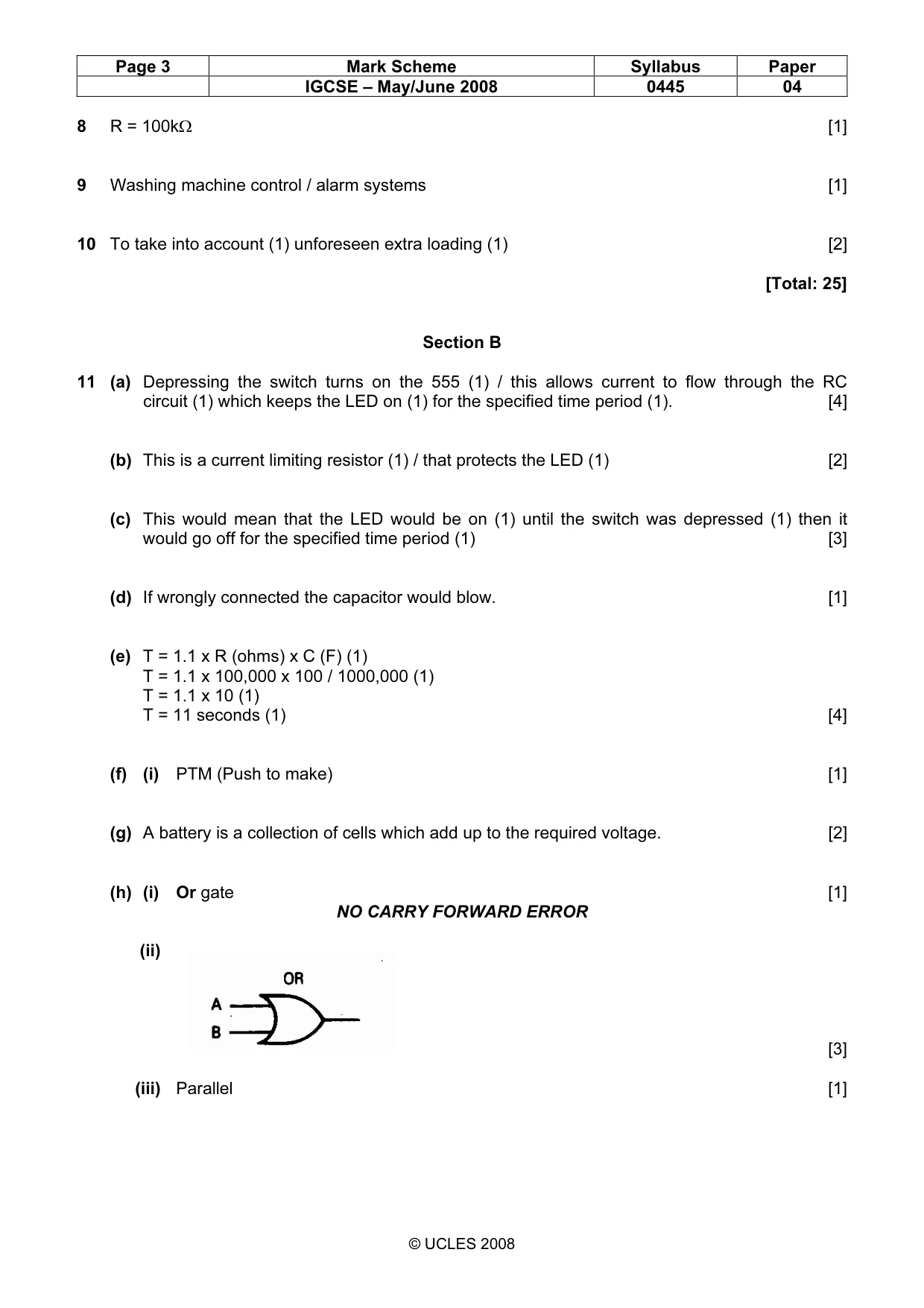 Mark scheme, page 3 of 7