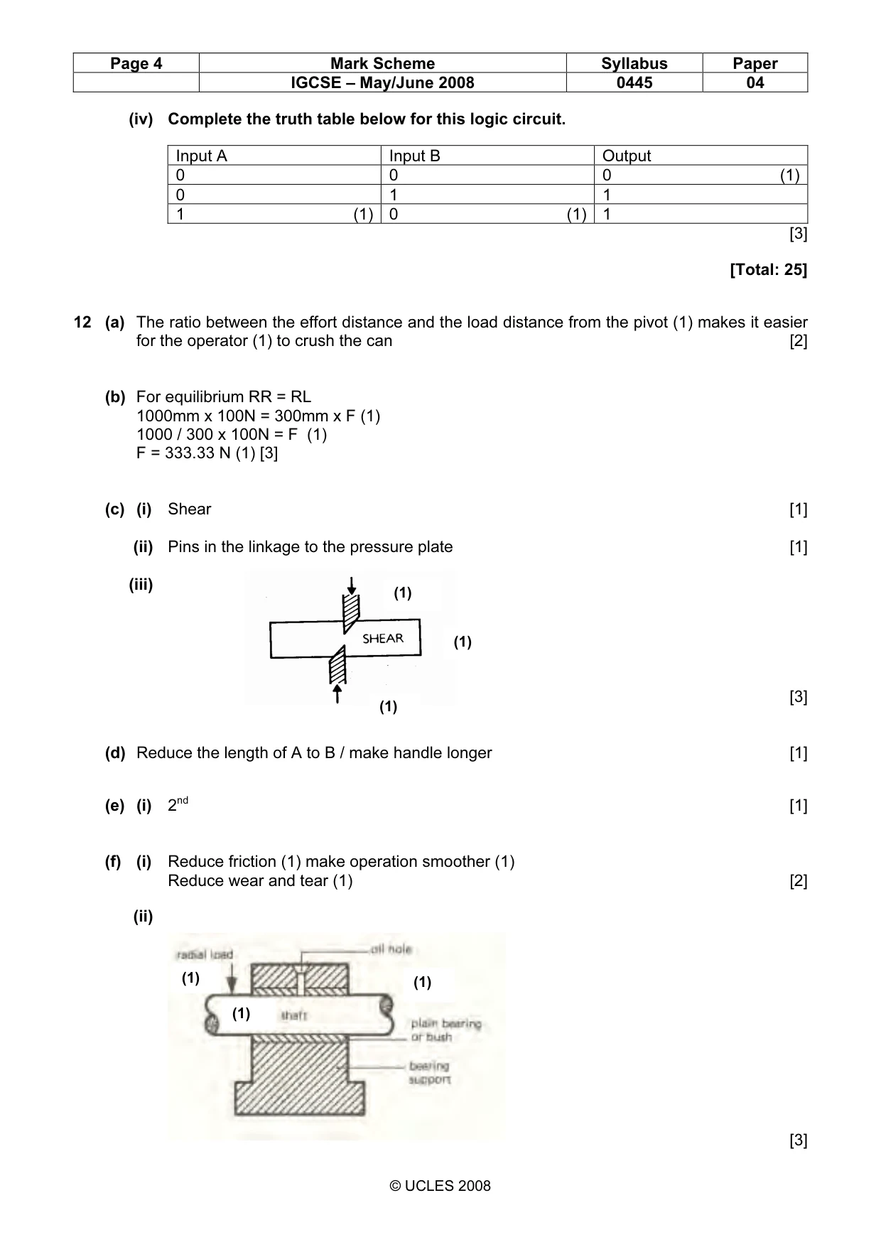 Mark scheme, page 4 of 7