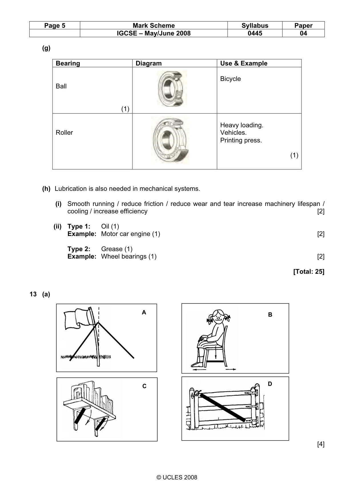 Mark scheme, page 5 of 7