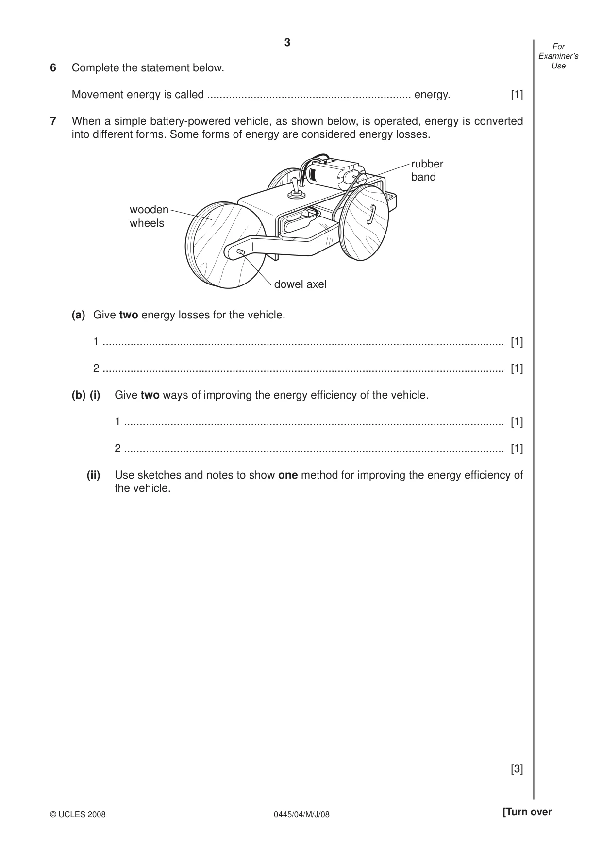 Cambridge IGCSE Design and Technology 0445 2008 May/June Paper 4 · Variant 1 question paper, page 3 of 16
