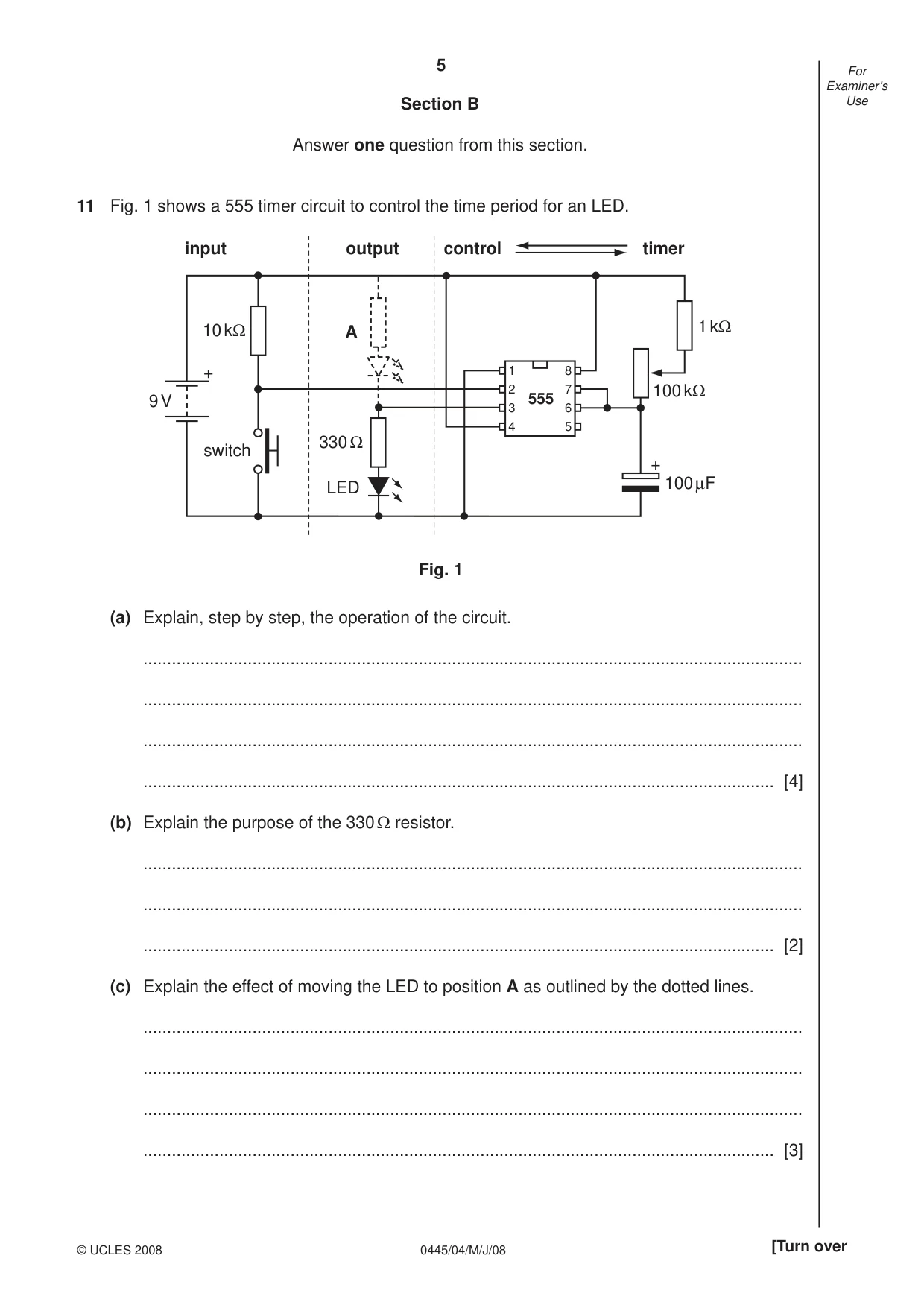 Cambridge IGCSE Design and Technology 0445 2008 May/June Paper 4 · Variant 1 question paper, page 5 of 16
