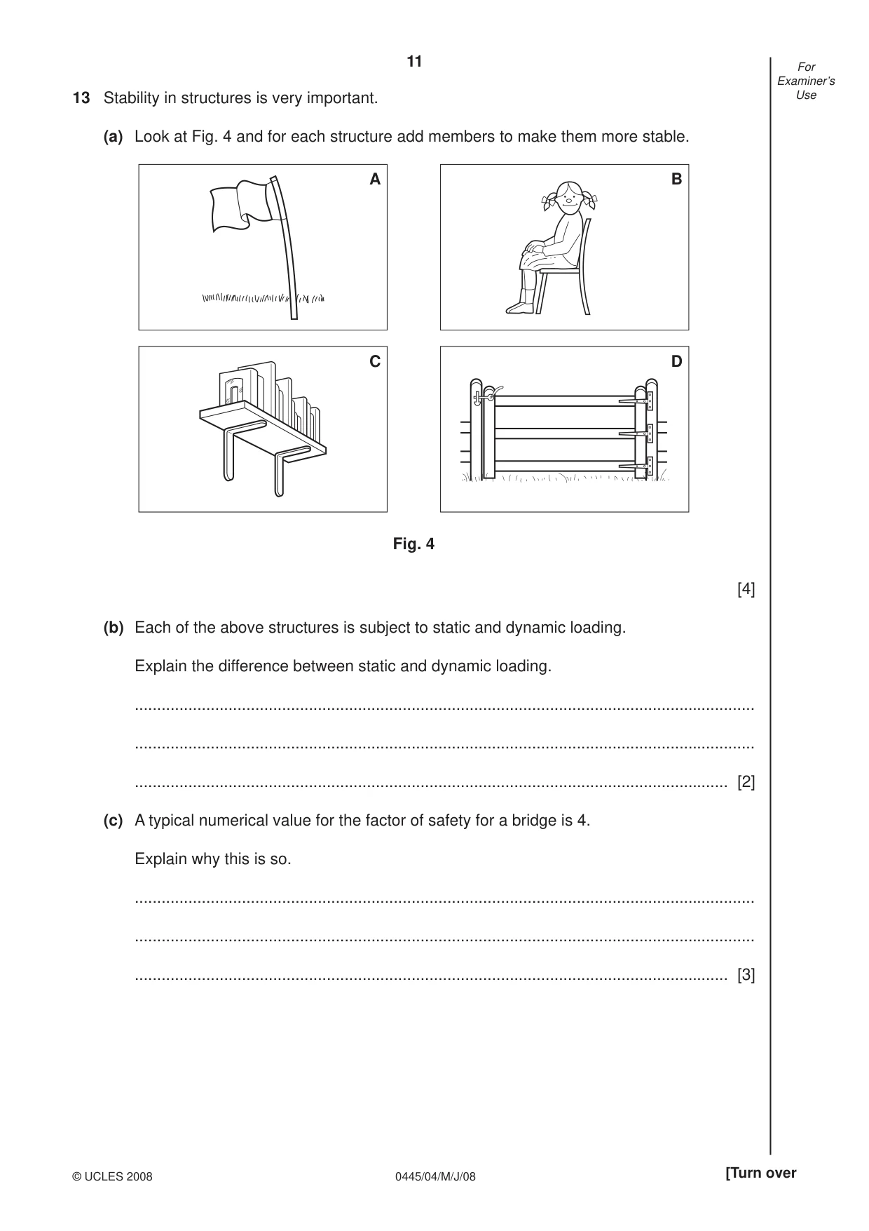 Cambridge IGCSE Design and Technology 0445 2008 May/June Paper 4 · Variant 1 question paper, page 11 of 16