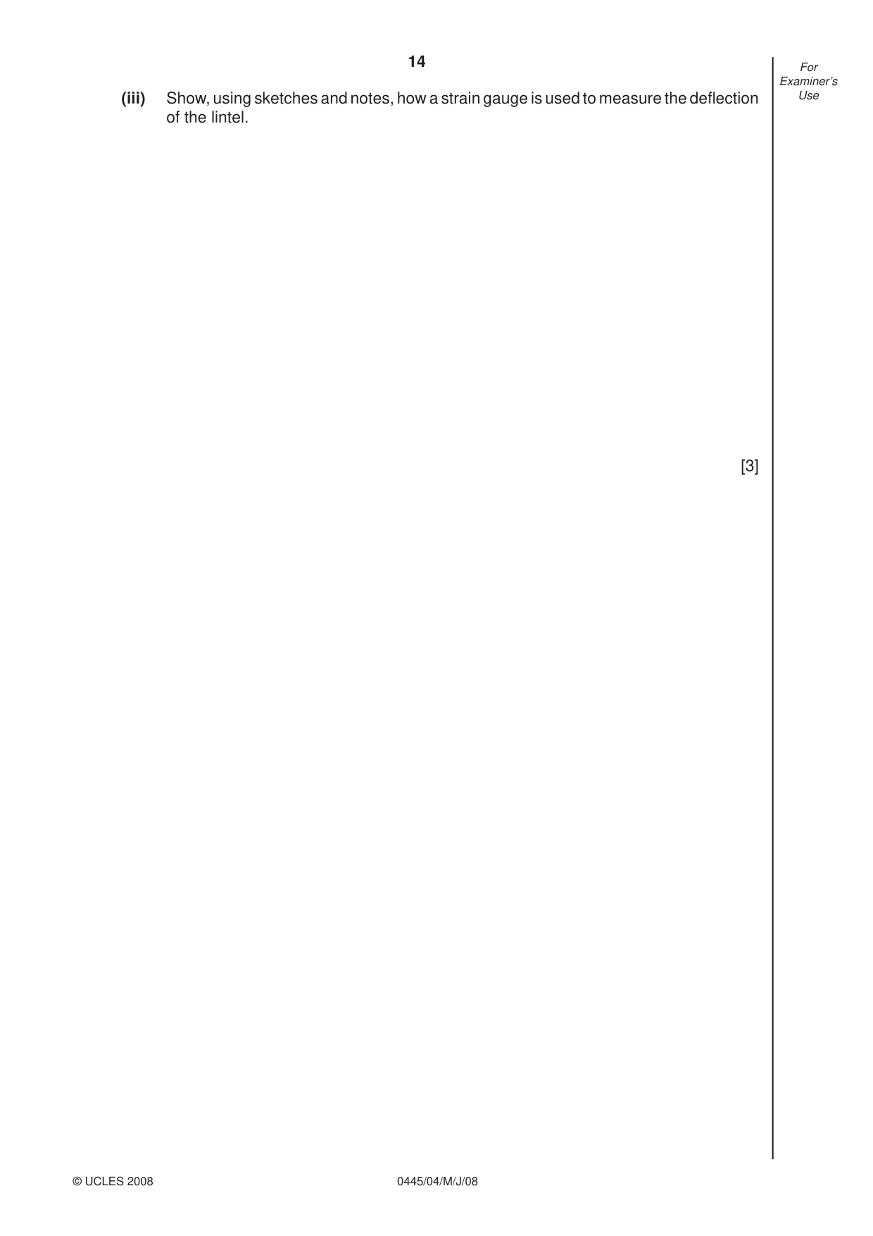 Cambridge IGCSE Design and Technology 0445 2008 May/June Paper 4 · Variant 1 question paper, page 14 of 16