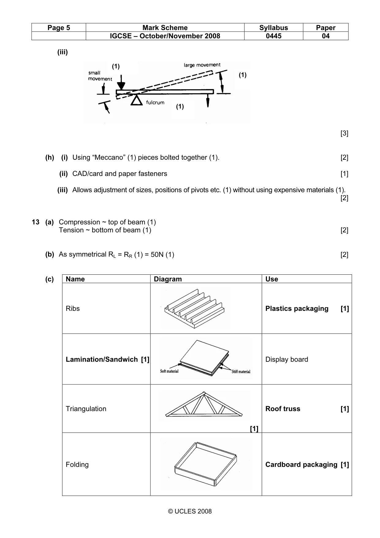 Mark scheme, page 5 of 6