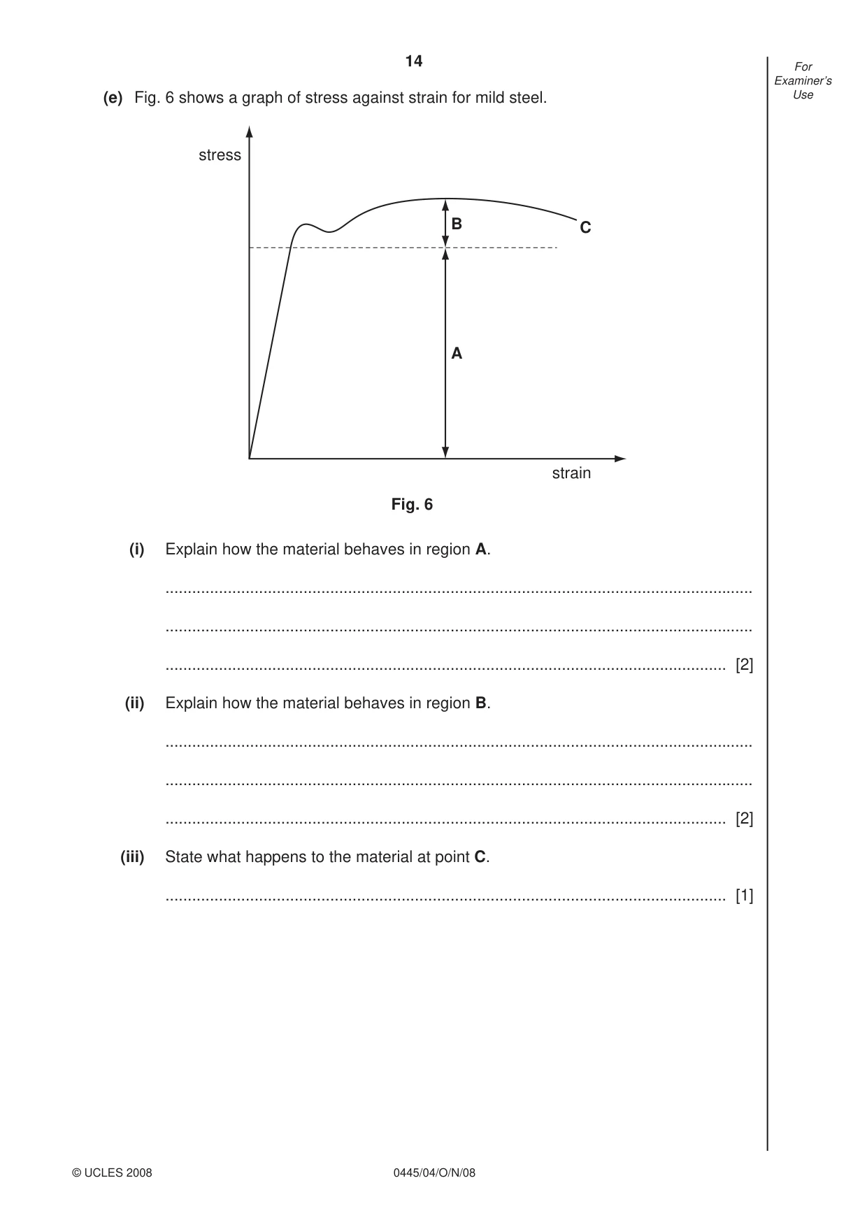 Cambridge IGCSE Design and Technology 0445 2008 Oct/Nov Paper 4 · Variant 1 question paper, page 14 of 16
