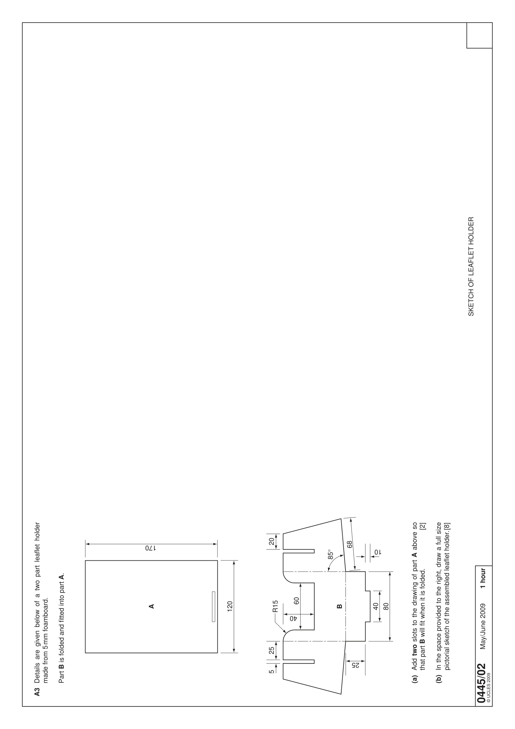 Cambridge IGCSE Design and Technology 0445 2009 May/June Paper 2 · Variant 1 question paper, page 2 of 4