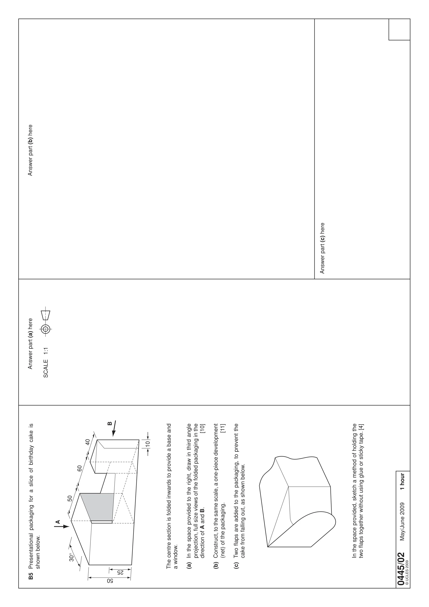Cambridge IGCSE Design and Technology 0445 2009 May/June Paper 2 · Variant 1 question paper, page 4 of 4