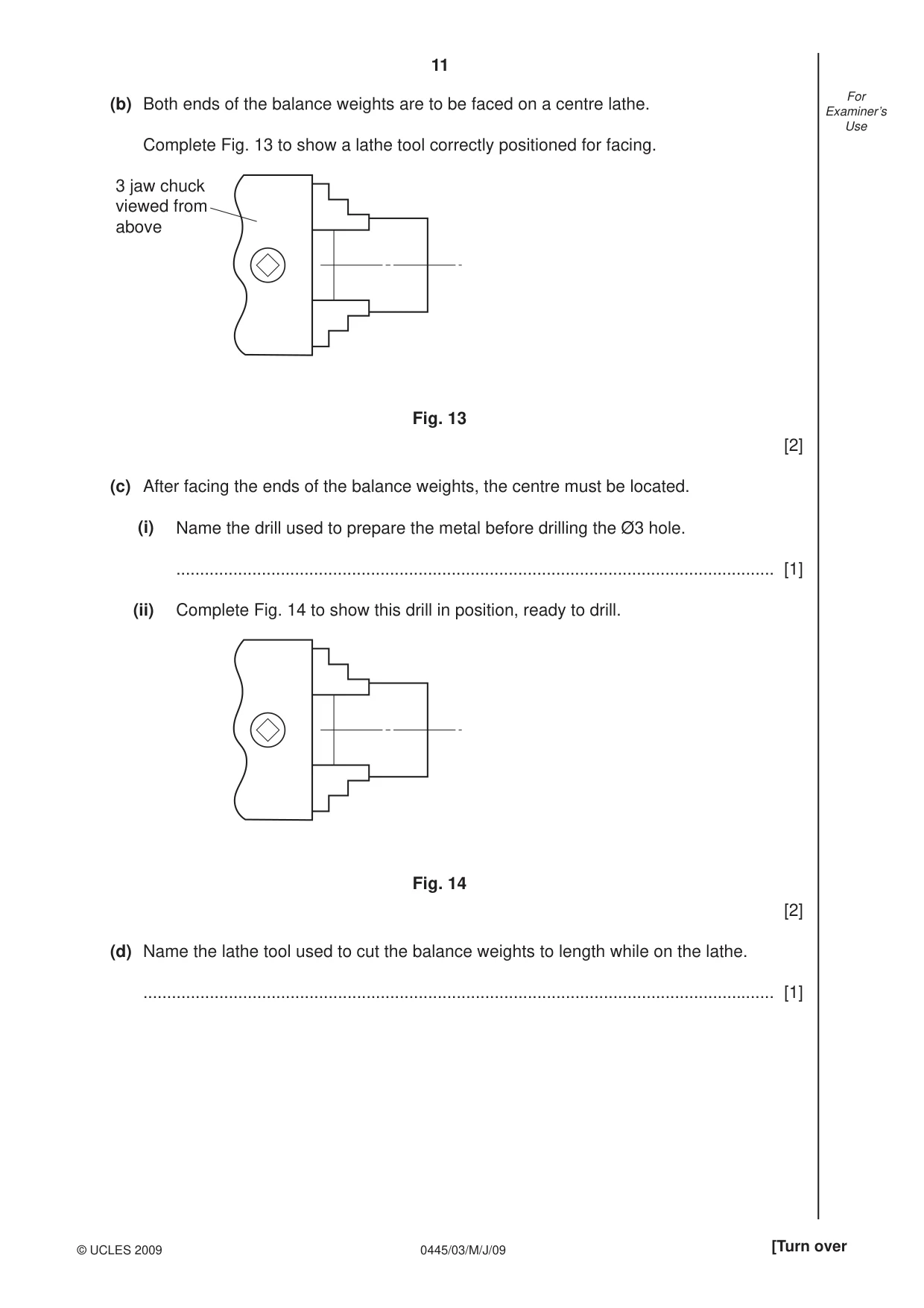 Cambridge IGCSE Design and Technology 0445 2009 May/June Paper 3 · Variant 1 question paper, page 11 of 20