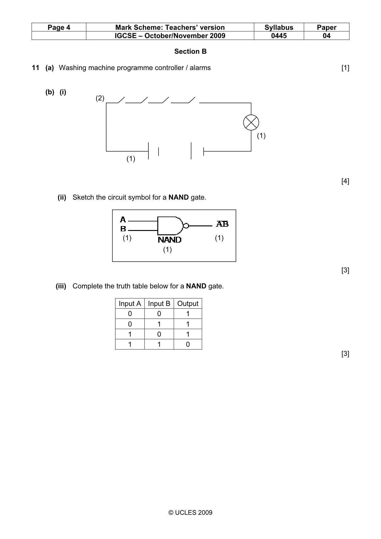 Mark scheme, page 4 of 8