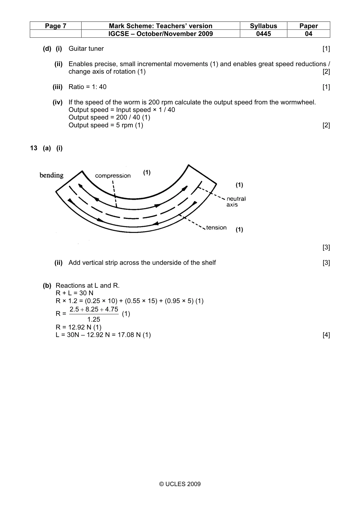Mark scheme, page 7 of 8