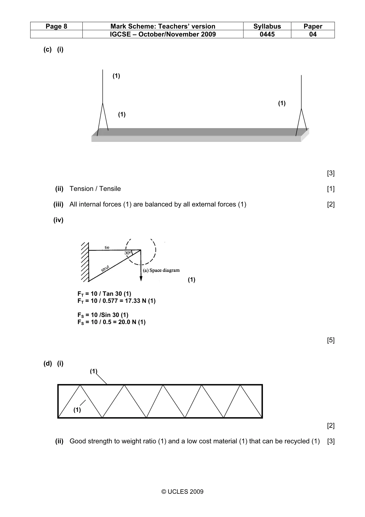 Mark scheme, page 8 of 8