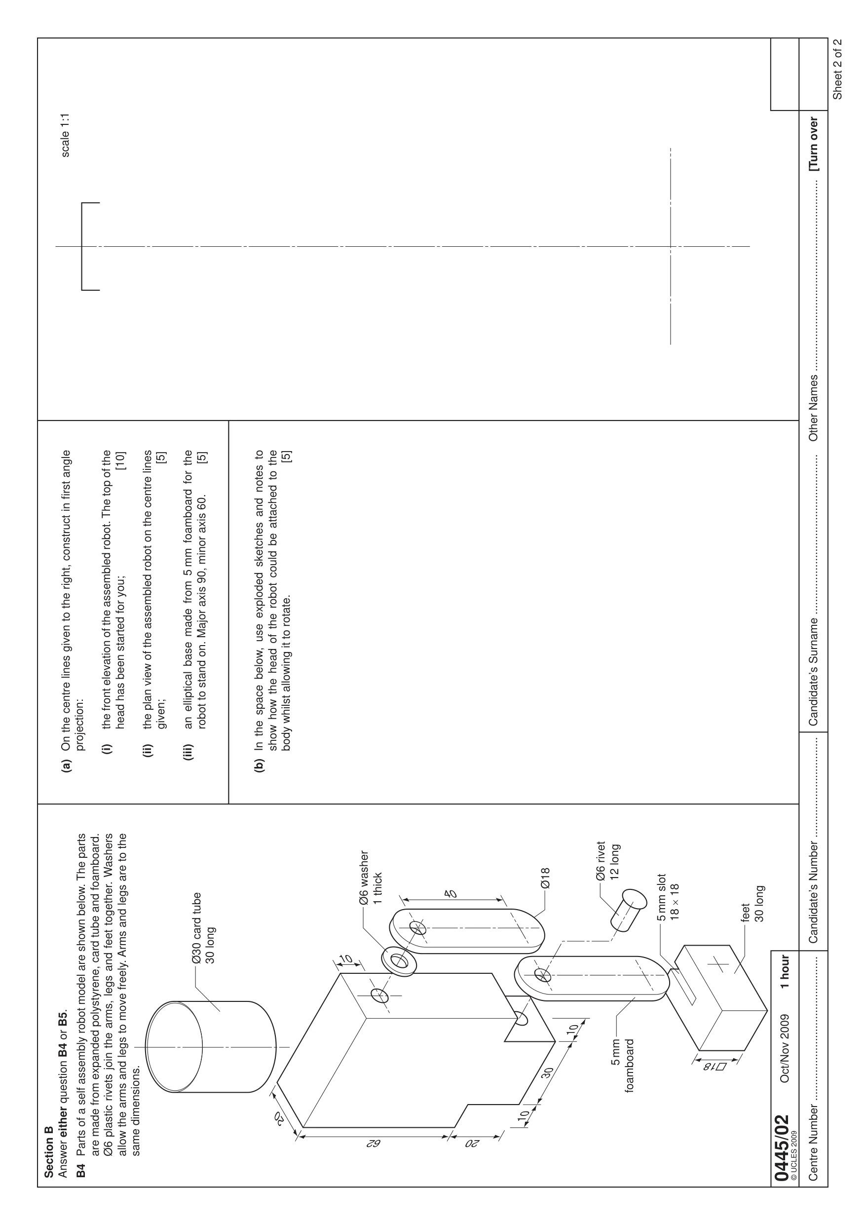 Cambridge IGCSE Design and Technology 0445 2009 Oct/Nov Paper 2 · Variant 1 question paper, page 3 of 4