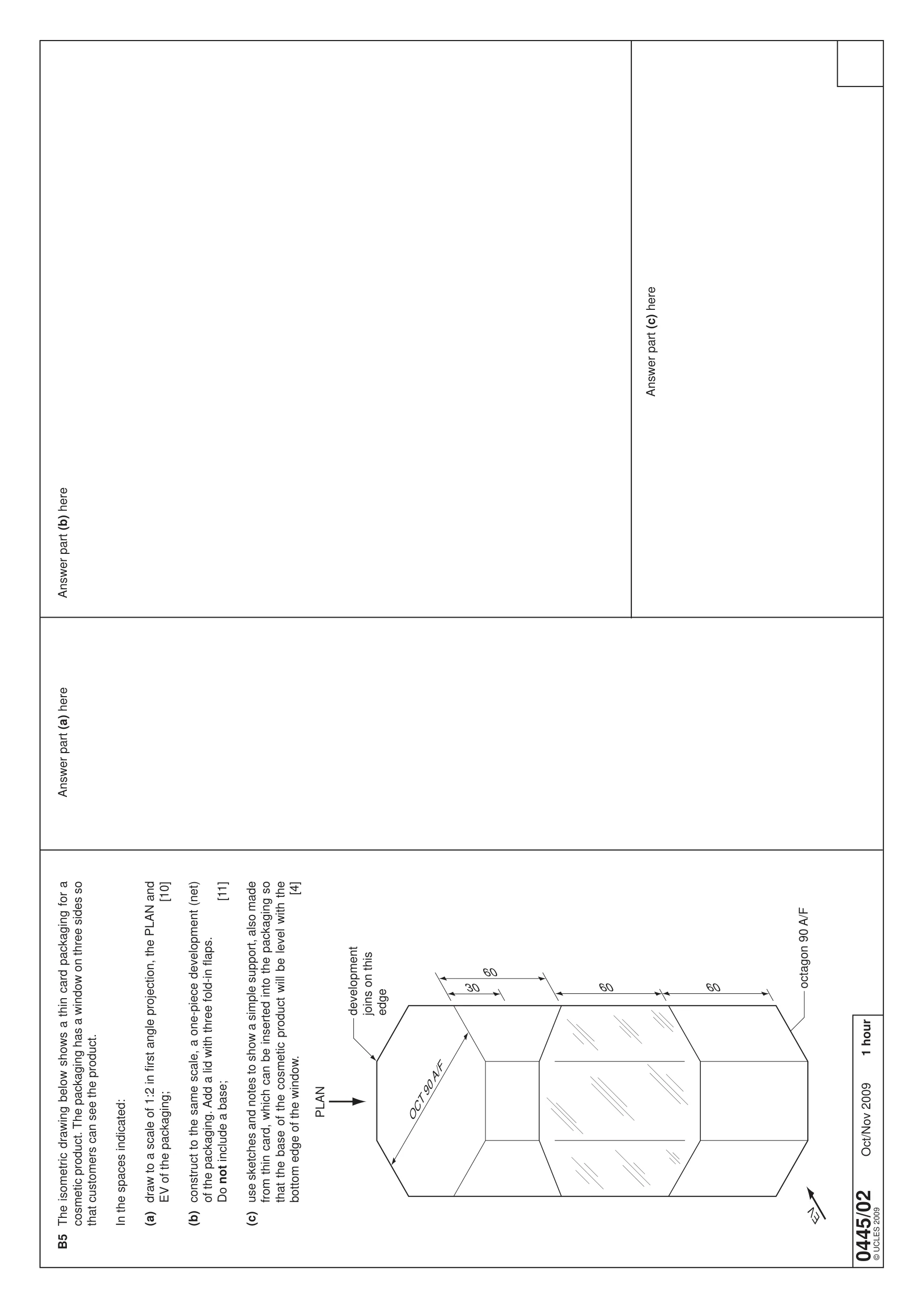 Cambridge IGCSE Design and Technology 0445 2009 Oct/Nov Paper 2 · Variant 1 question paper, page 4 of 4
