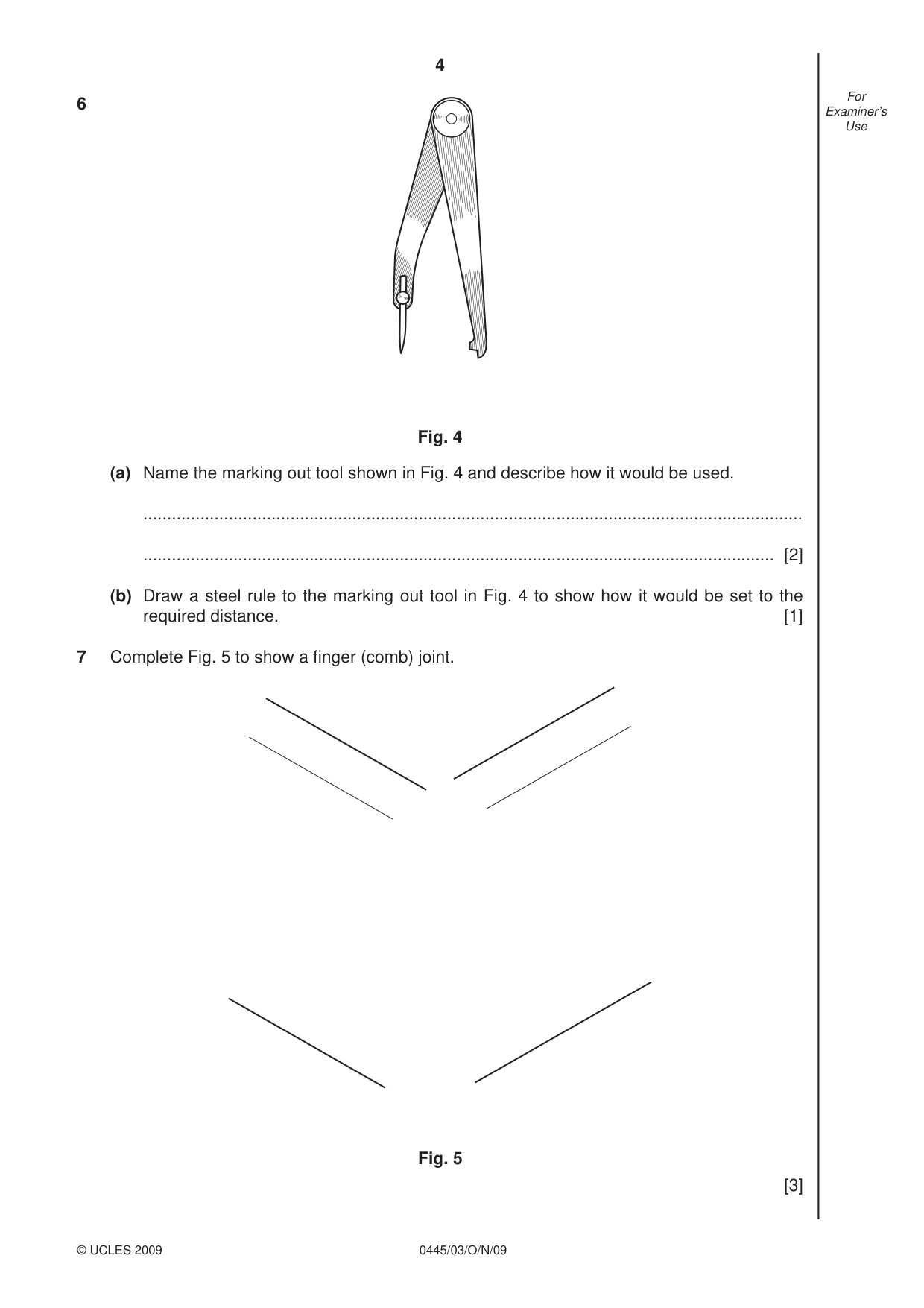 Cambridge IGCSE Design and Technology 0445 2009 Oct/Nov Paper 3 · Variant 1 question paper, page 4 of 20