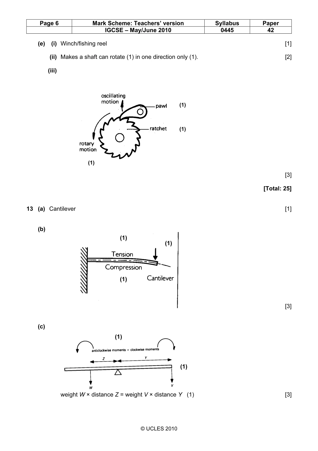 Mark scheme, page 6 of 7
