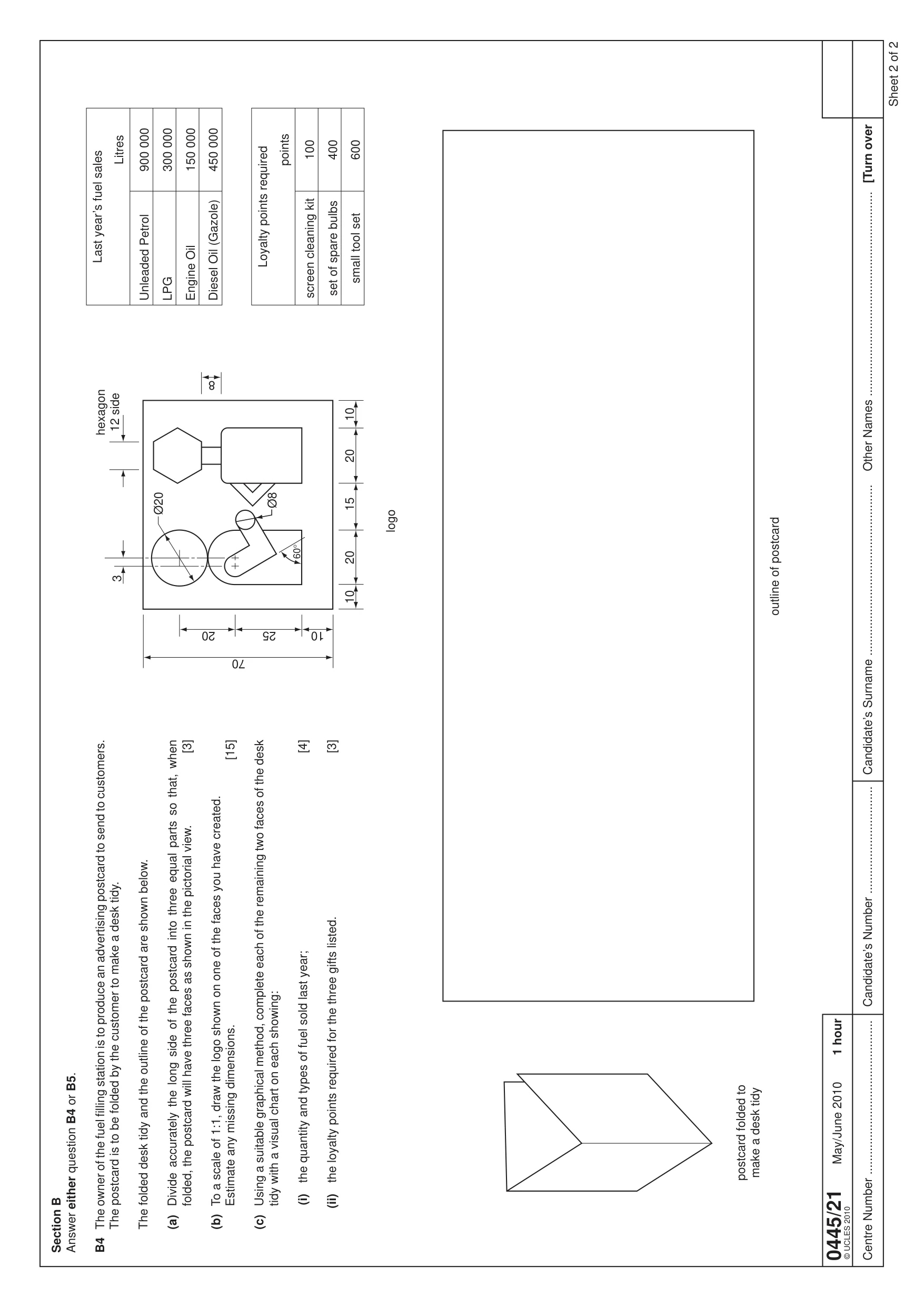 Cambridge IGCSE Design and Technology 0445 2010 May/June Paper 2 · Variant 1 question paper, page 3 of 4