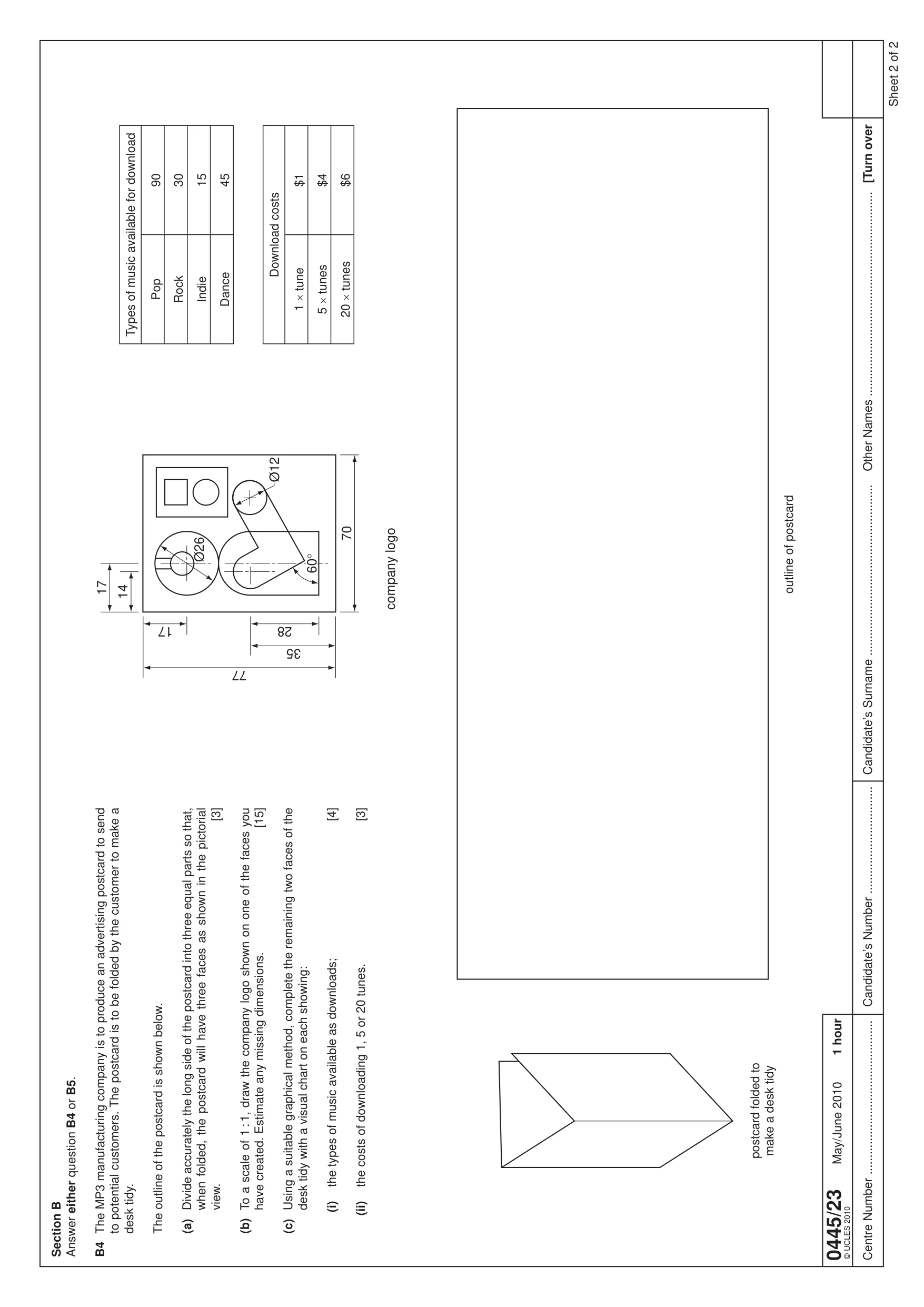 Cambridge IGCSE Design and Technology 0445 2010 May/June Paper 2 · Variant 3 question paper, page 3 of 4