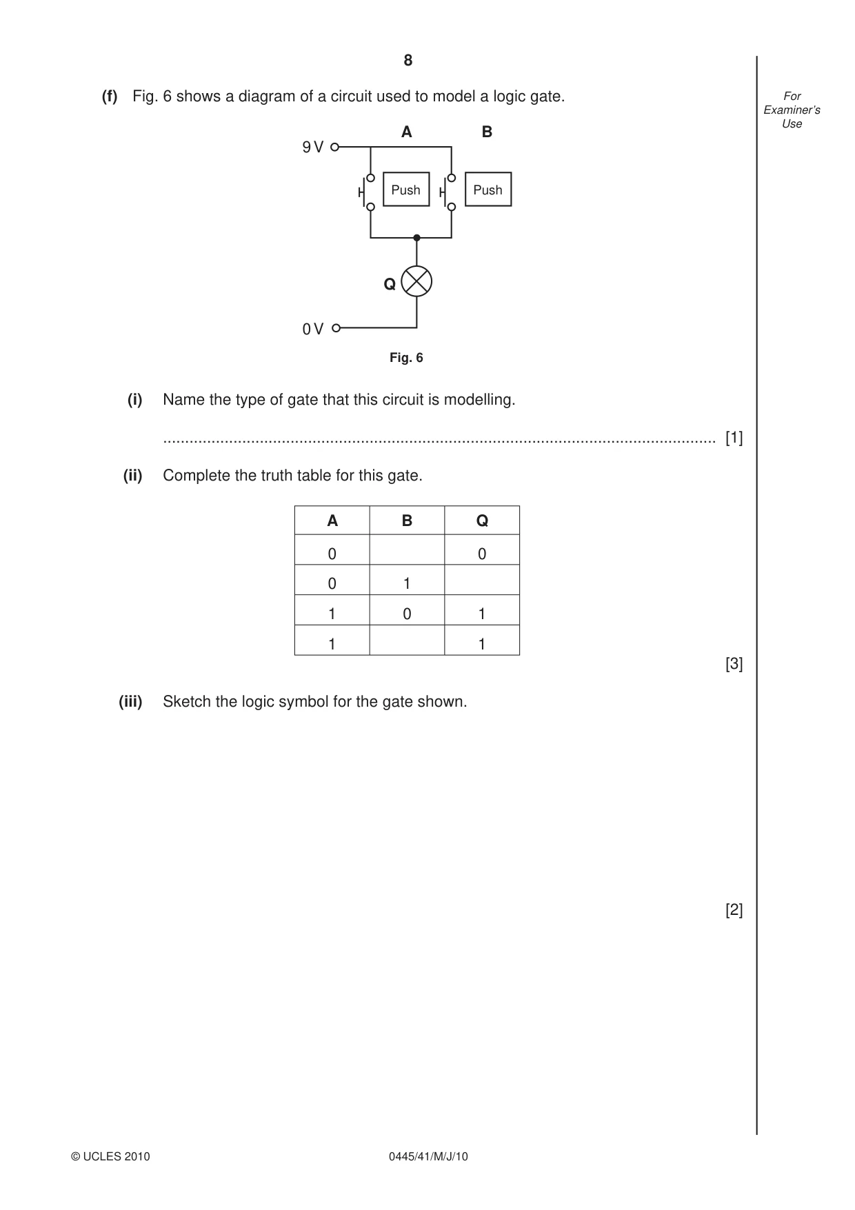 Cambridge IGCSE Design and Technology 0445 2010 May/June Paper 4 · Variant 1 question paper, page 8 of 16