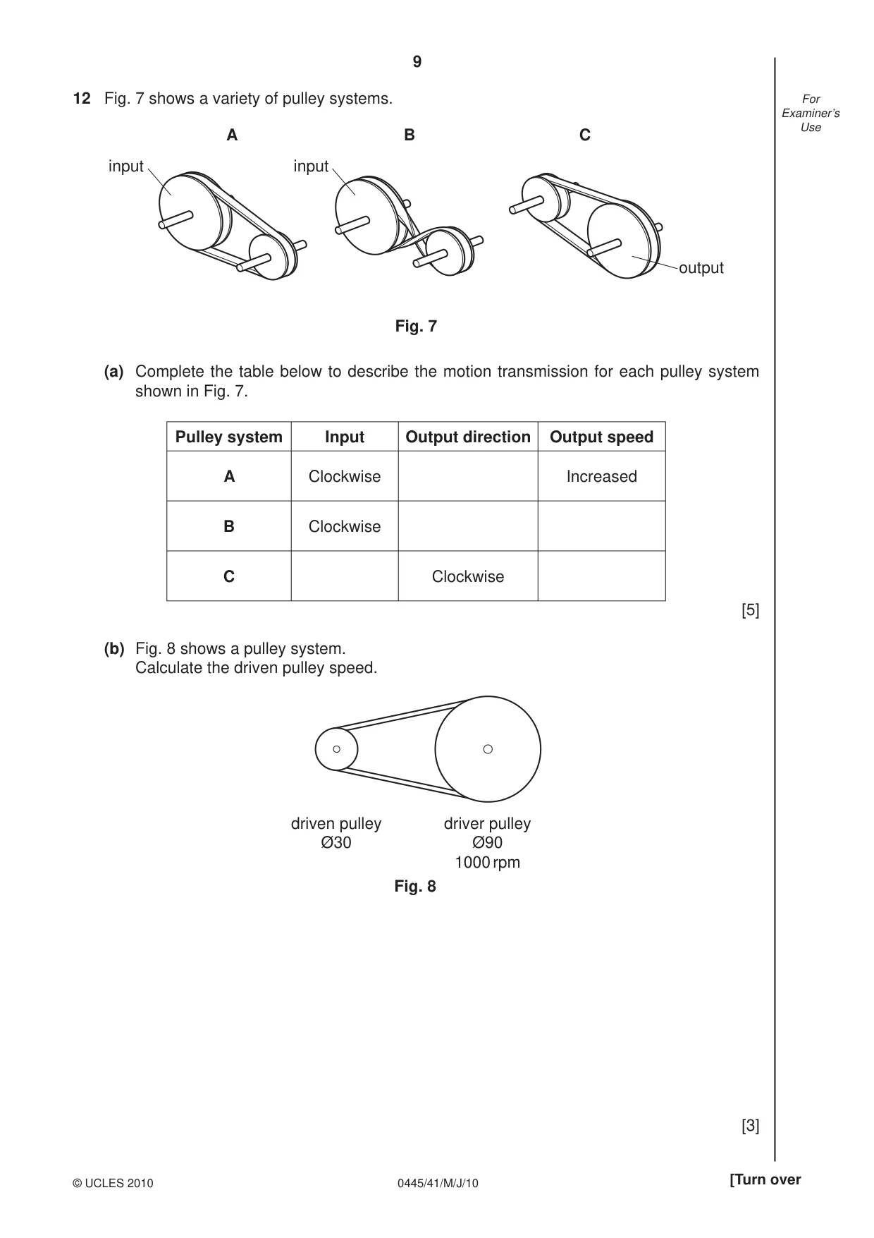 Cambridge IGCSE Design and Technology 0445 2010 May/June Paper 4 · Variant 1 question paper, page 9 of 16