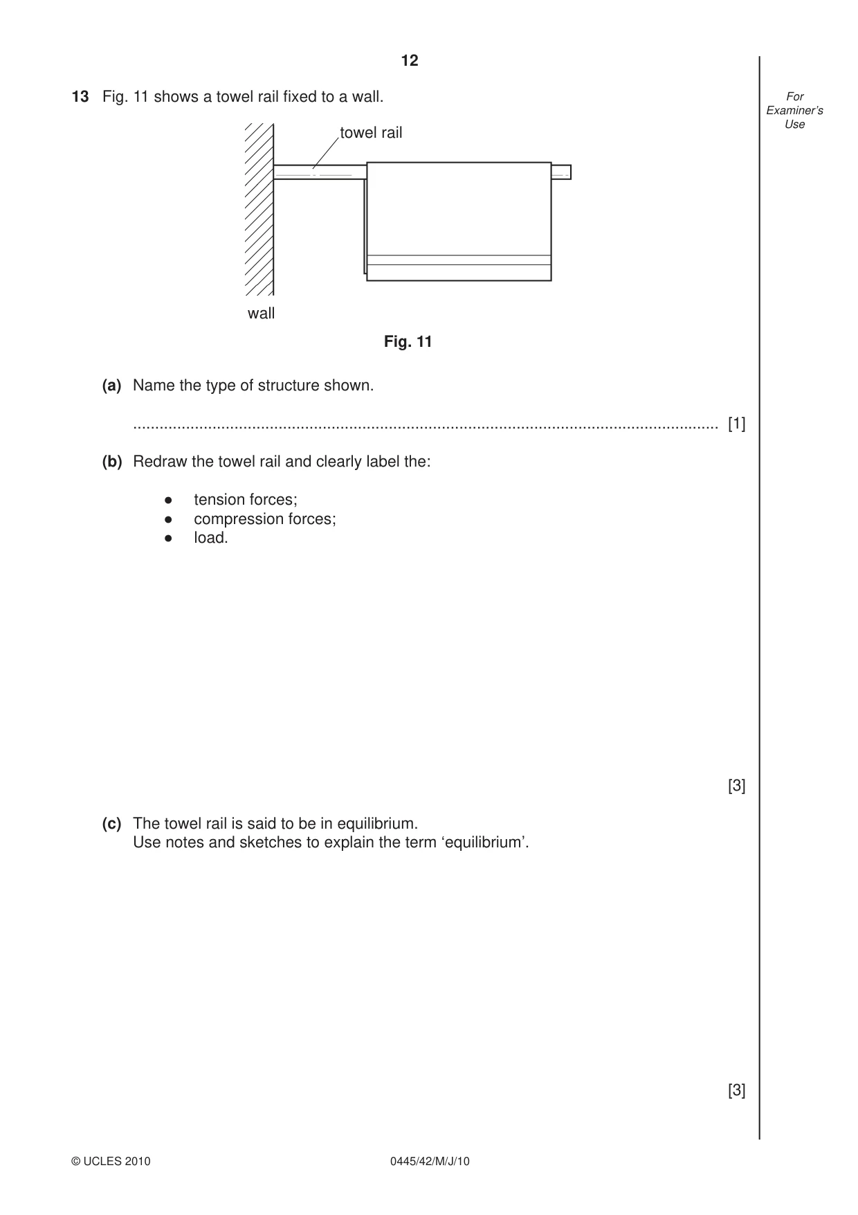 Cambridge IGCSE Design and Technology 0445 2010 May/June Paper 4 · Variant 2 question paper, page 12 of 16