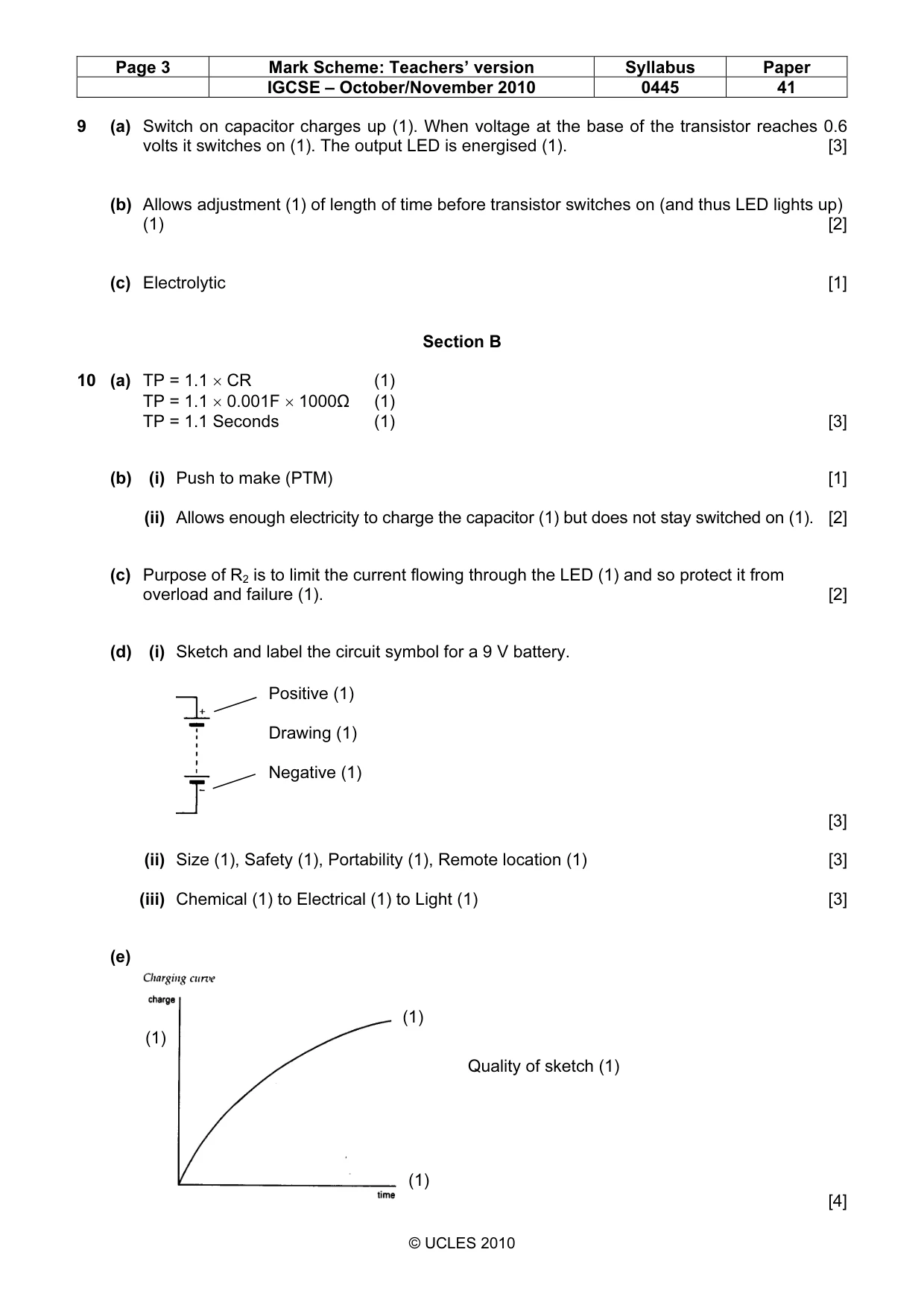 Mark scheme, page 3 of 6