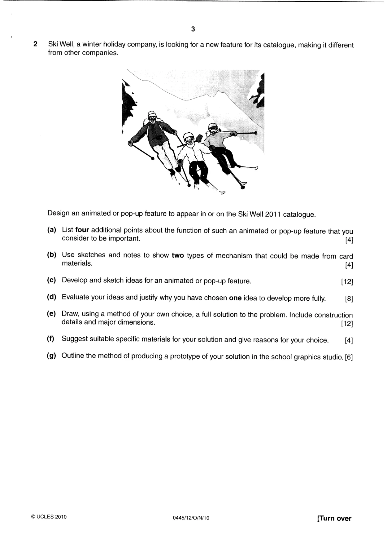 Cambridge IGCSE Design and Technology 0445 2010 Oct/Nov Paper 1 · Variant 2 question paper, page 3 of 4