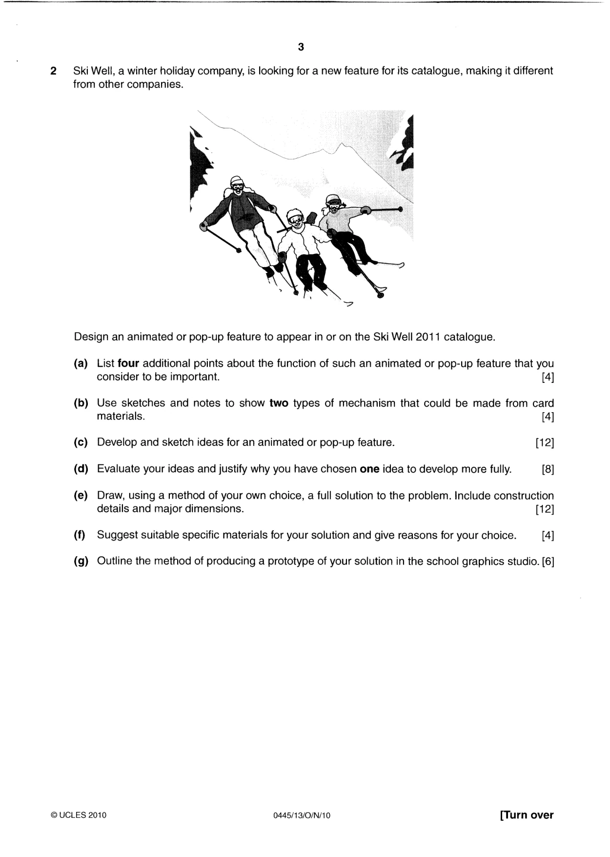 Cambridge IGCSE Design and Technology 0445 2010 Oct/Nov Paper 1 · Variant 3 question paper, page 3 of 4
