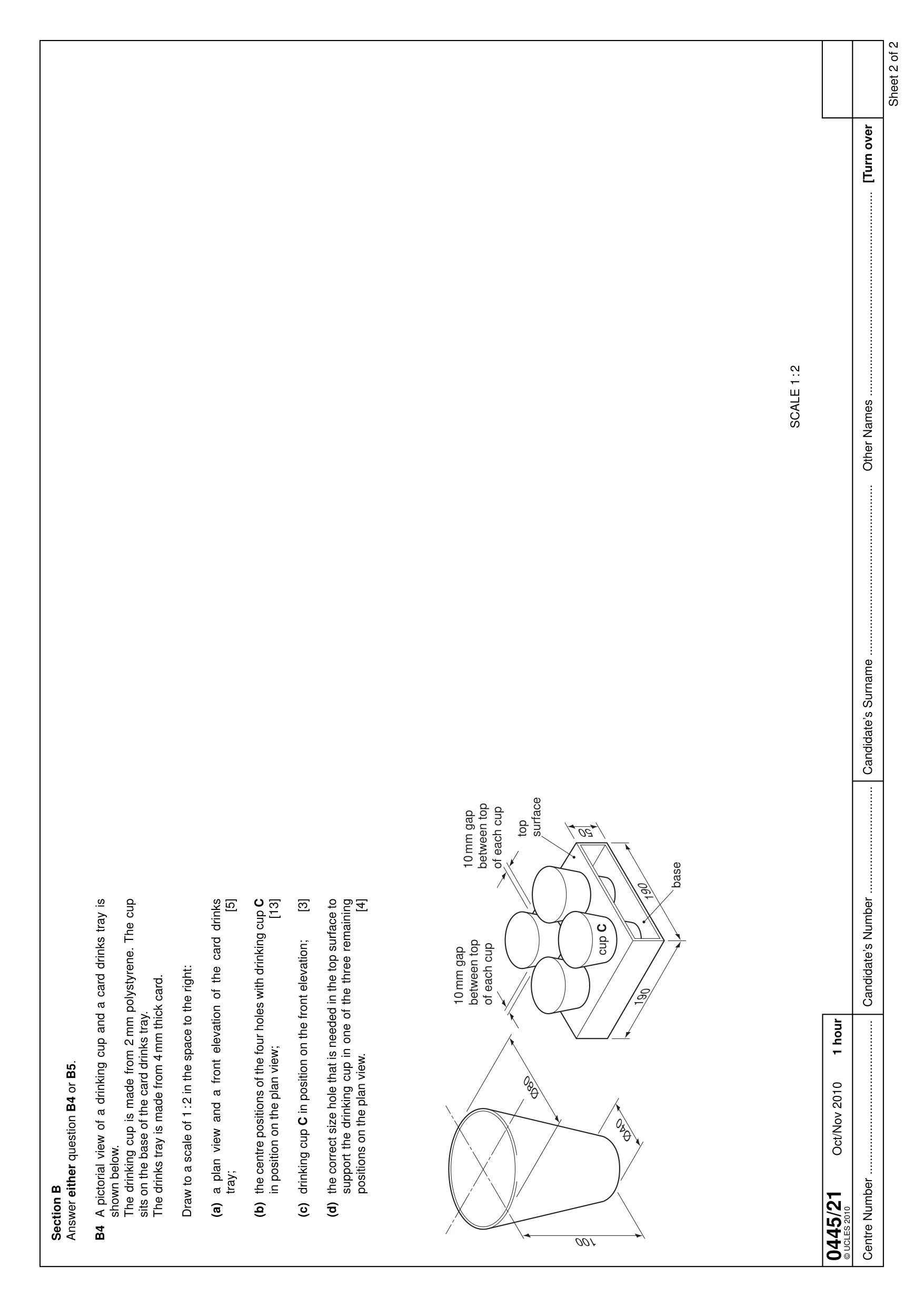 Cambridge IGCSE Design and Technology 0445 2010 Oct/Nov Paper 2 · Variant 1 question paper, page 3 of 4