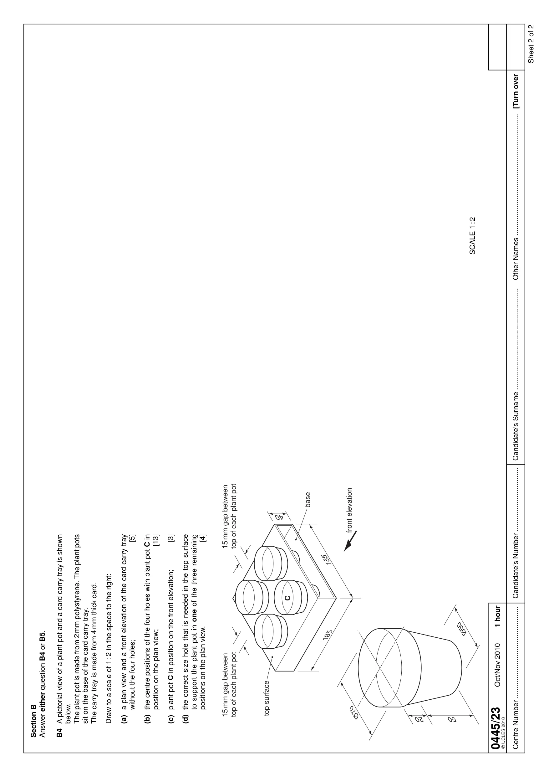 Cambridge IGCSE Design and Technology 0445 2010 Oct/Nov Paper 2 · Variant 3 question paper, page 3 of 4