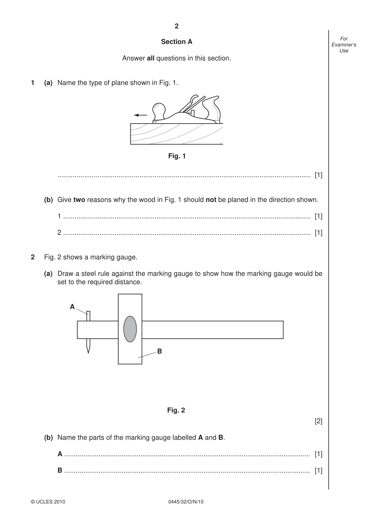 Cambridge IGCSE Design and Technology 0445 2010 Oct/Nov Paper 3 · Variant 2 question paper, page 2 of 16