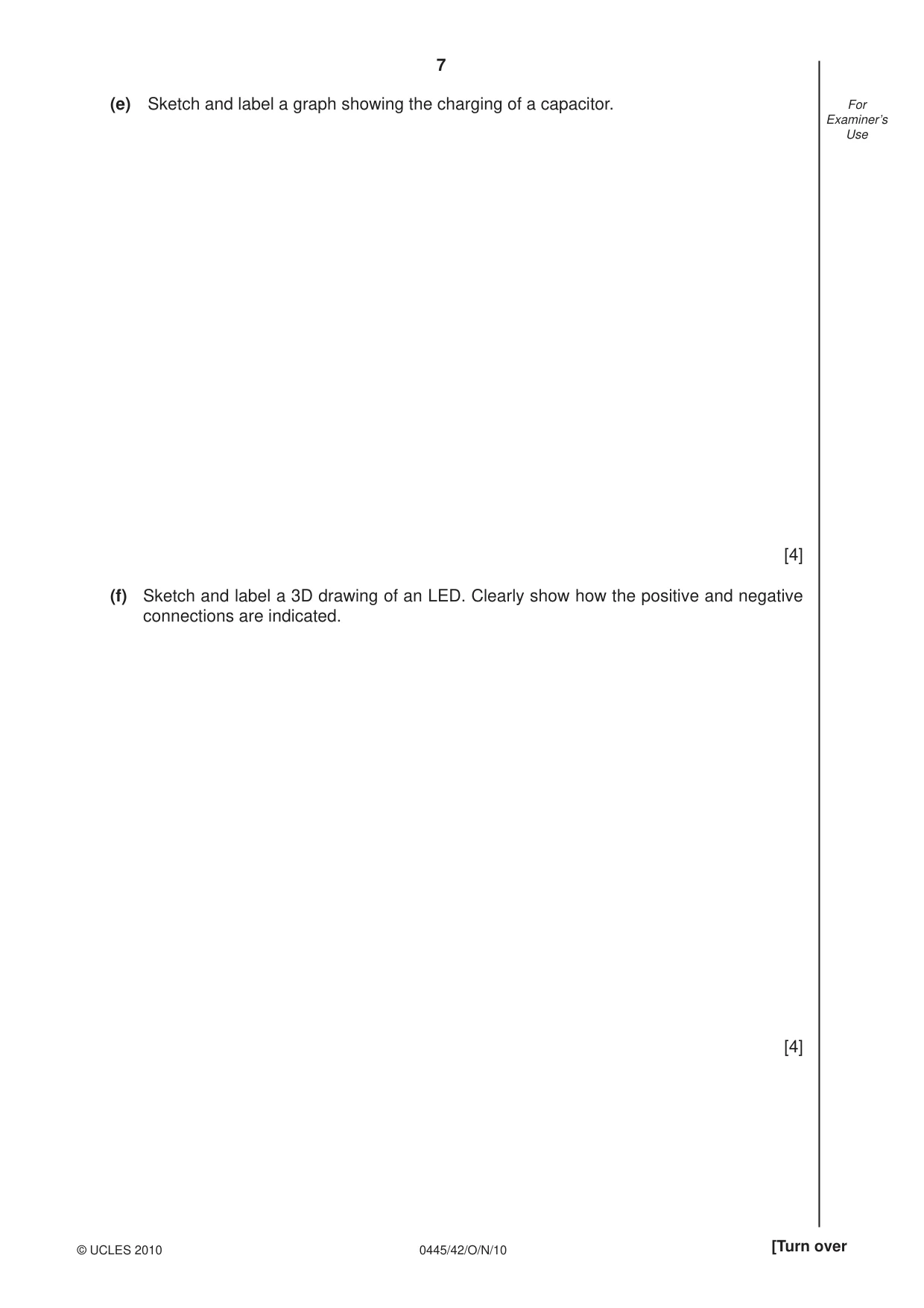Cambridge IGCSE Design and Technology 0445 2010 Oct/Nov Paper 4 · Variant 2 question paper, page 7 of 16