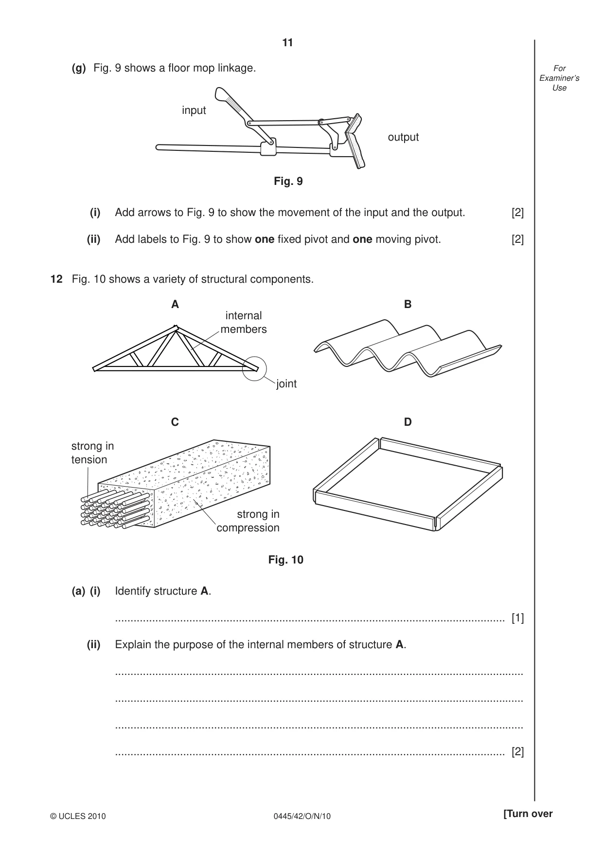 Cambridge IGCSE Design and Technology 0445 2010 Oct/Nov Paper 4 · Variant 2 question paper, page 11 of 16