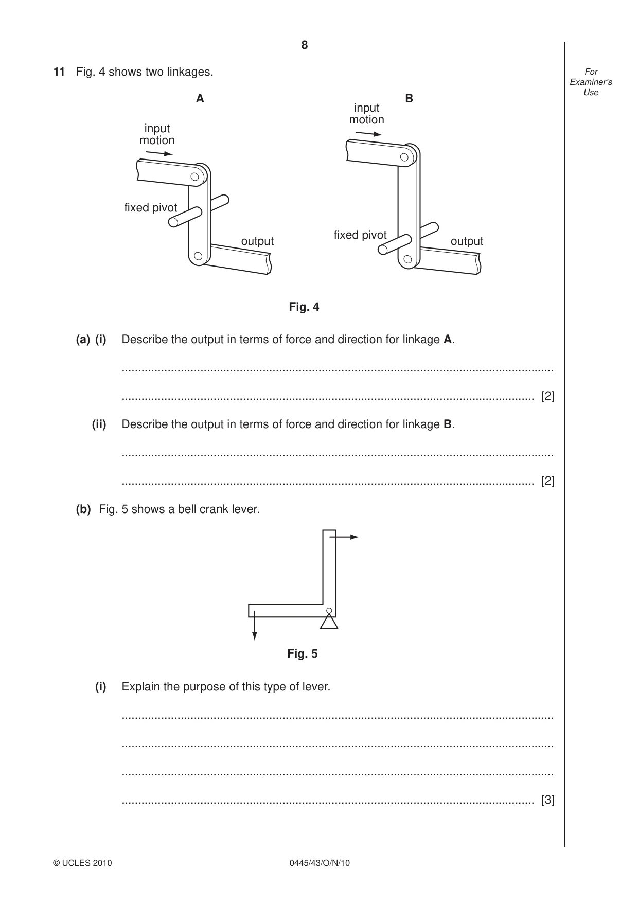 Cambridge IGCSE Design and Technology 0445 2010 Oct/Nov Paper 4 · Variant 3 question paper, page 8 of 16