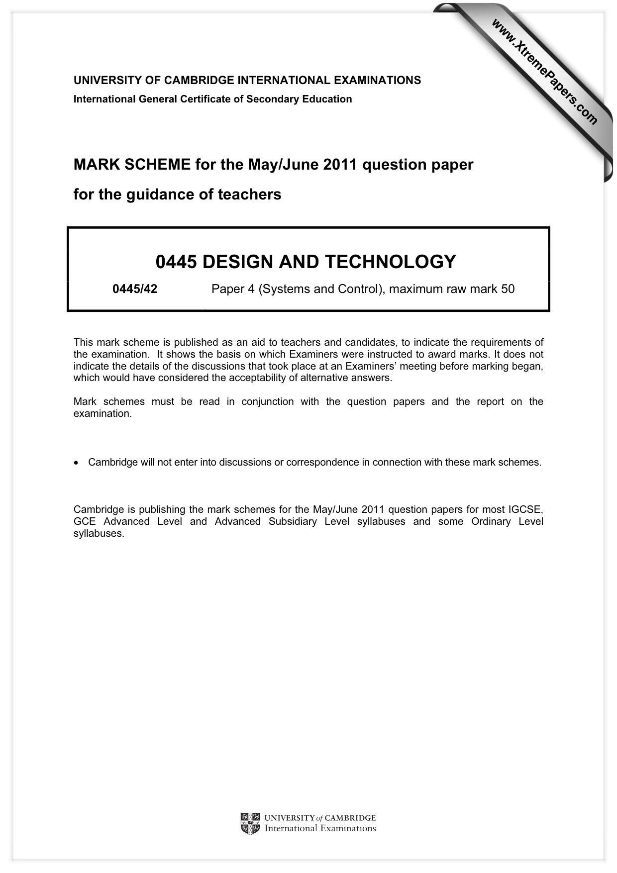 Mark scheme, page 1 of 9