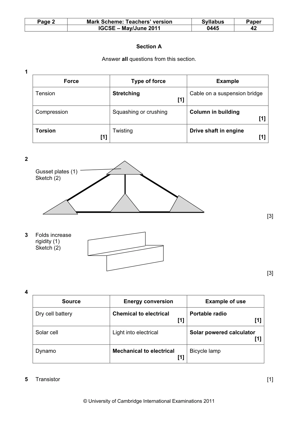 Mark scheme, page 2 of 9