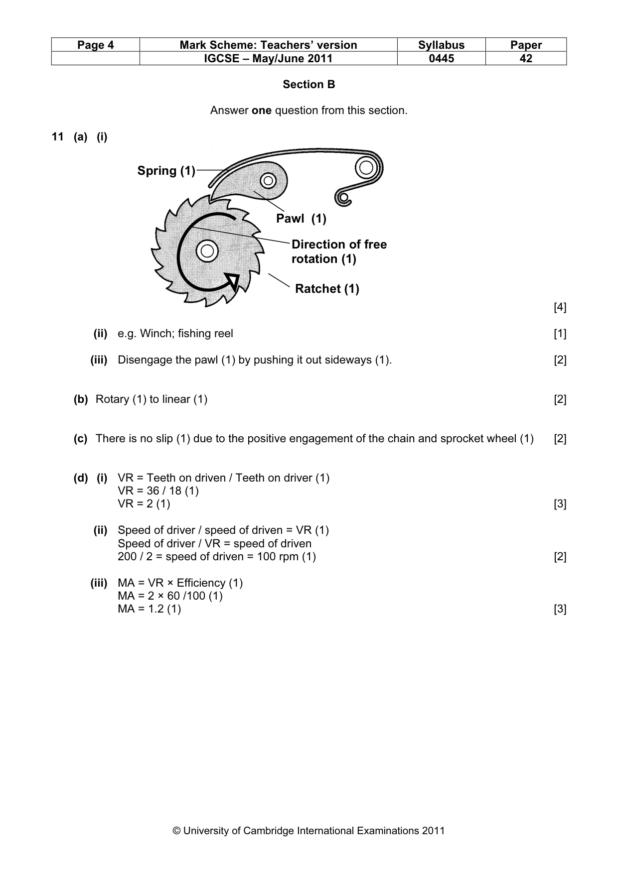 Mark scheme, page 4 of 9