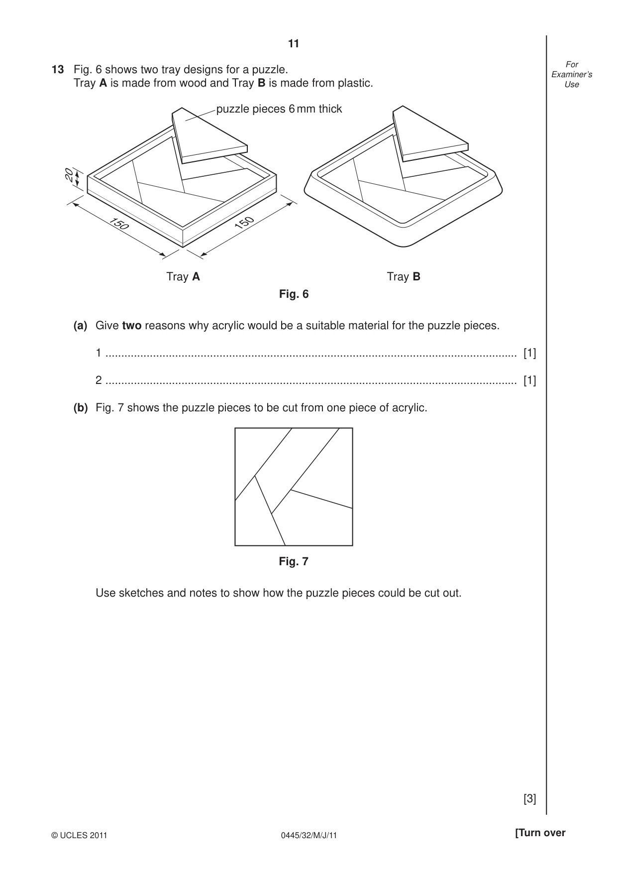 Cambridge IGCSE Design and Technology 0445 2011 May/June Paper 3 · Variant 2 question paper, page 11 of 16